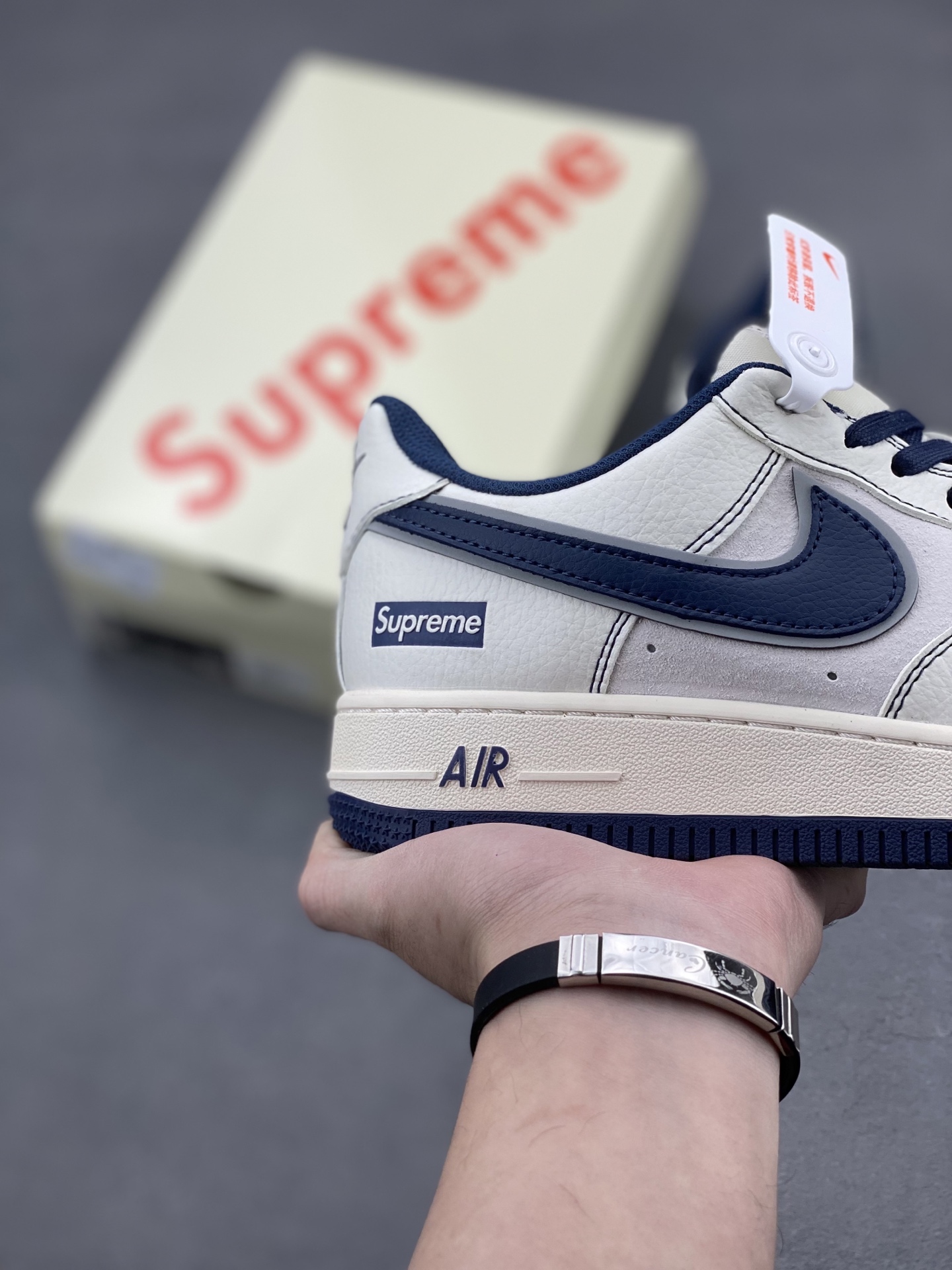 Nike Air Force 1 '07 Low Supreme Collab Sneakers - Beige/Blue, Limited Edition 6 i1741277449045 692 0 4