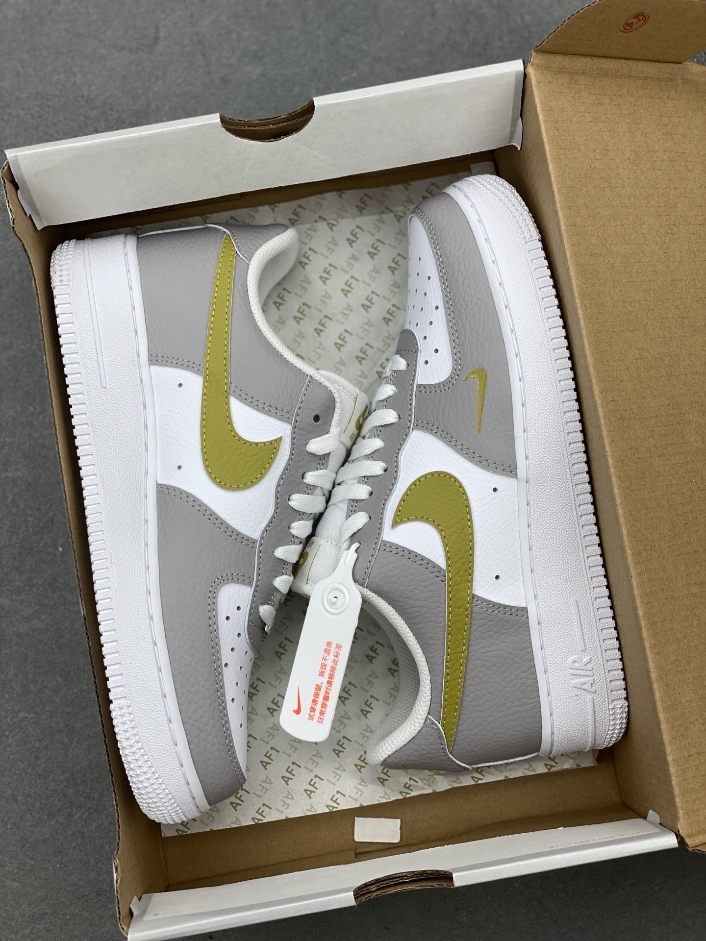 Nike Air Force 1 '07 Low Gray/Gold Casual Sneakers - Iconic Style & Comfort 10 i1741277544716 8558 0 8