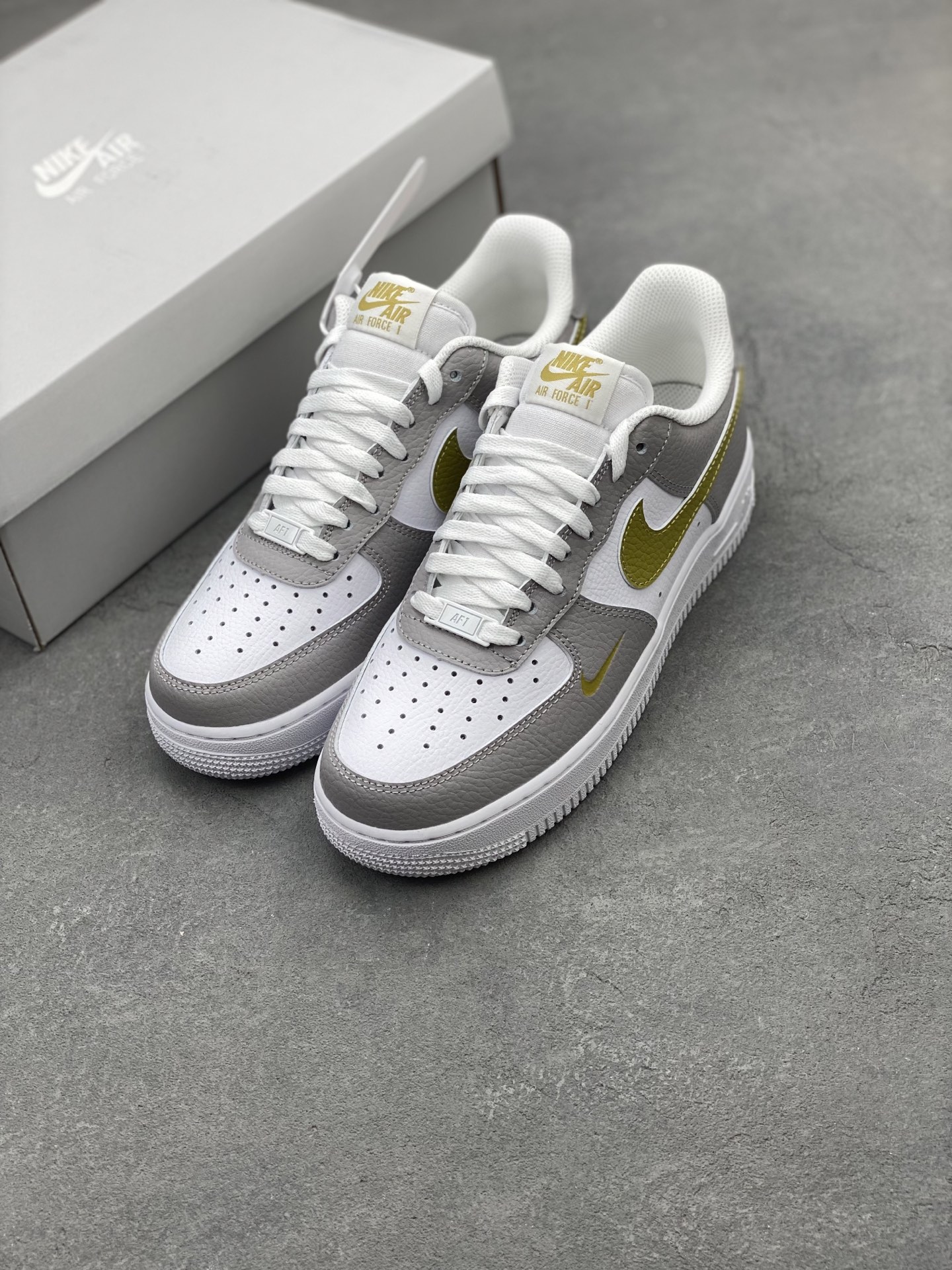 Nike Air Force 1 '07 Low Gray/Gold Casual Sneakers - Iconic Style & Comfort 9 i1741277546957 8610 0 7