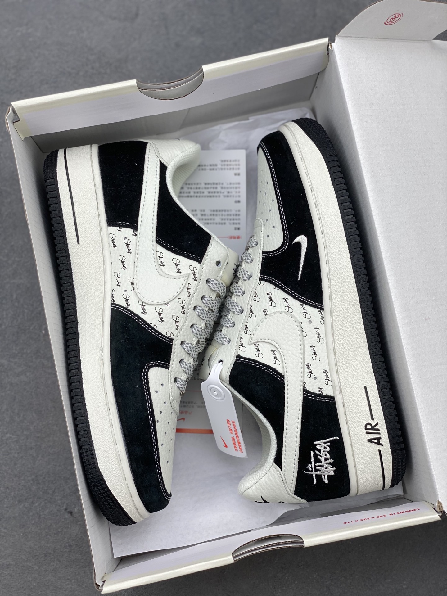 Nike Air Force 1 '07 Low Stussy Collab - Black & White Limited Edition 10 i1741277704193 7989 0 8