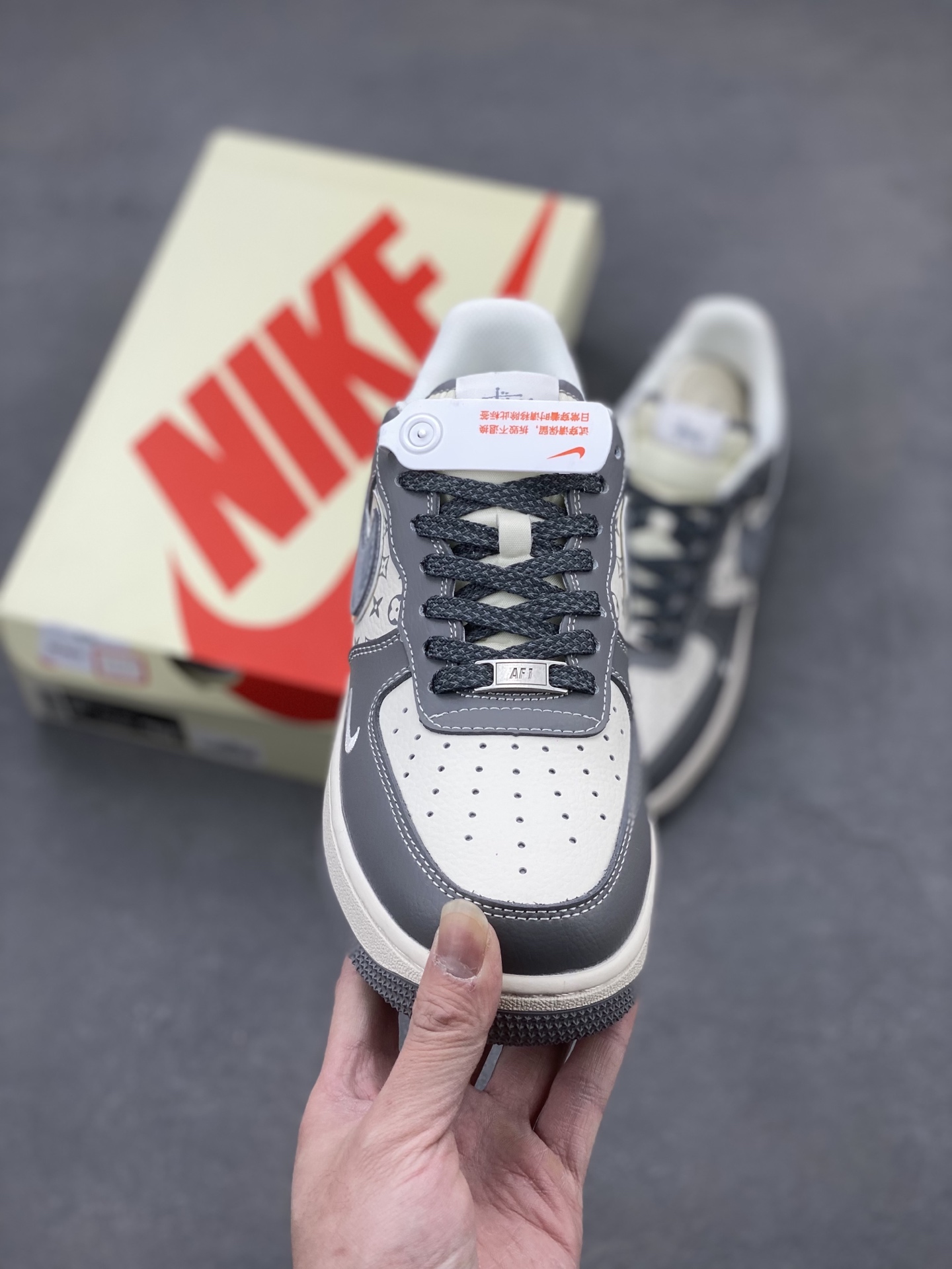 Nike Air Force 1 '07 Low Stussy Collab Gray Red Print Limited Edition 3 i1741537027714 1892 0 1