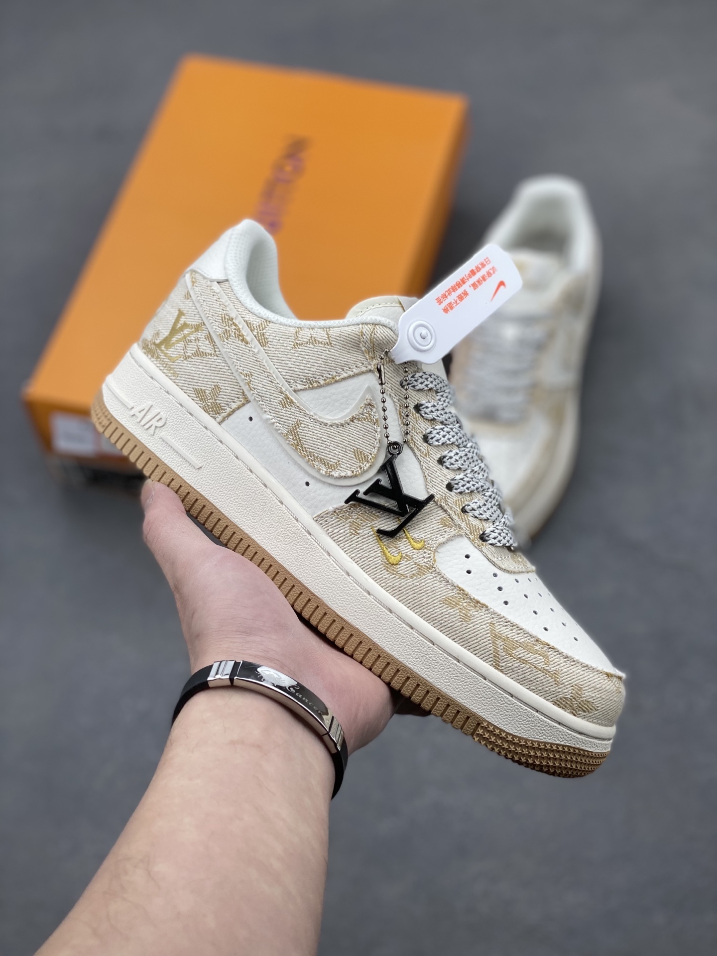 Nike Air Force 1 '07 Low Louis Vuitton Collab Khaki Sneakers 2 i1741537074372 1460 0 0