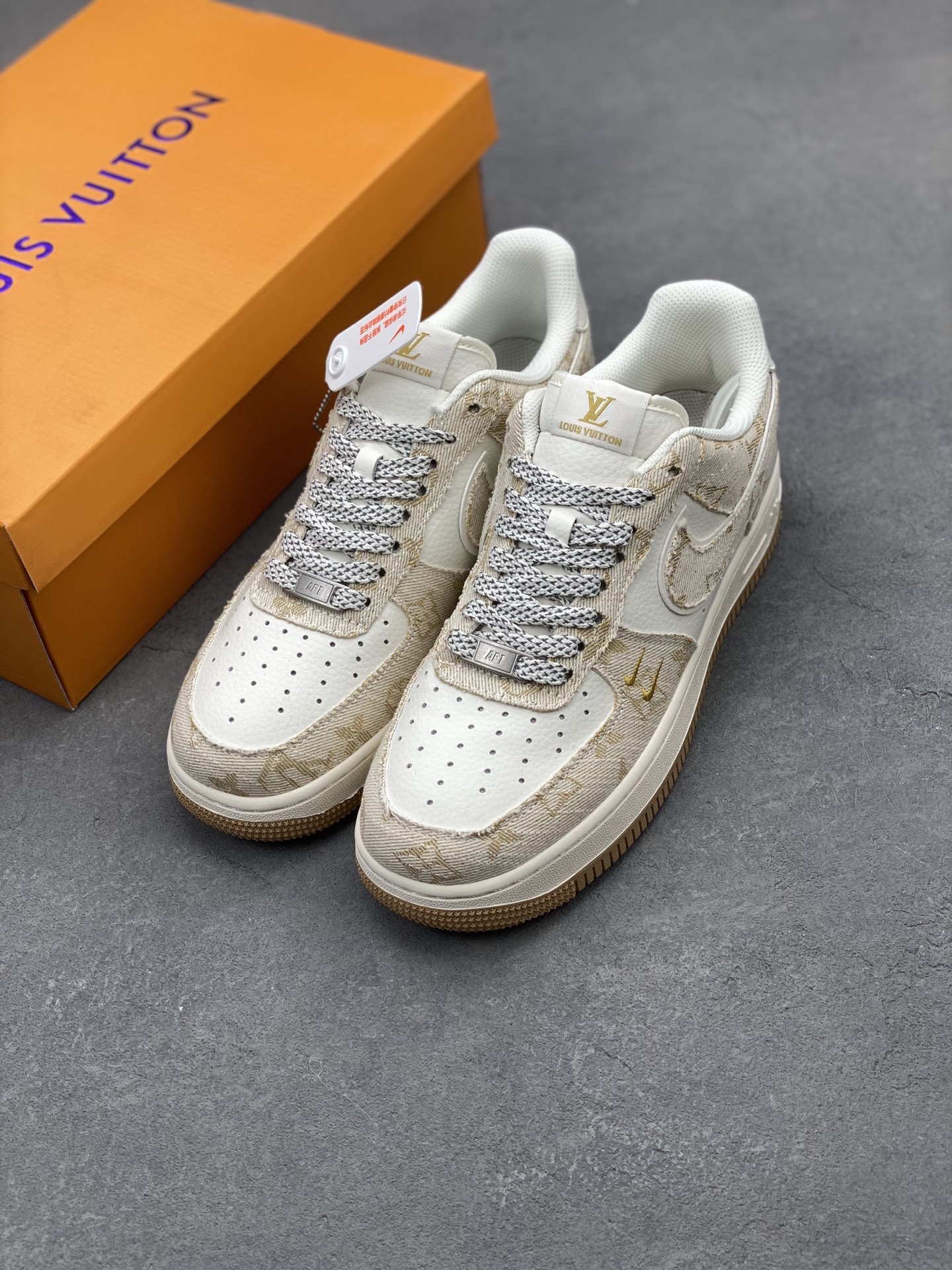 Nike Air Force 1 '07 Low Louis Vuitton Collab Khaki Sneakers 9 i1741537076637 5869 0 7