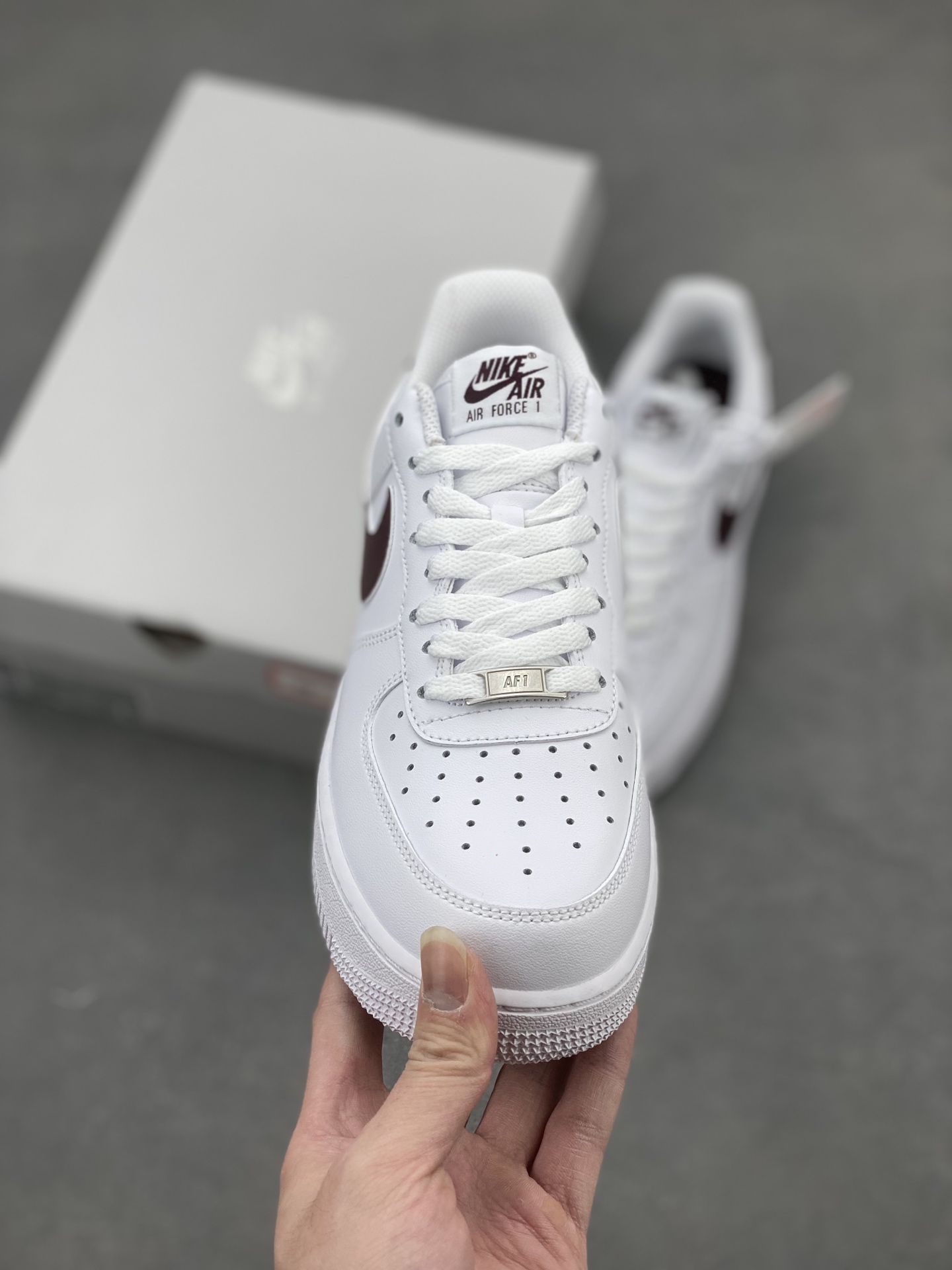 Nike Air Force 1 '07 Low White/Burgundy Casual Sneakers FJ4146-112 3 i1741623397708 3349 0 1