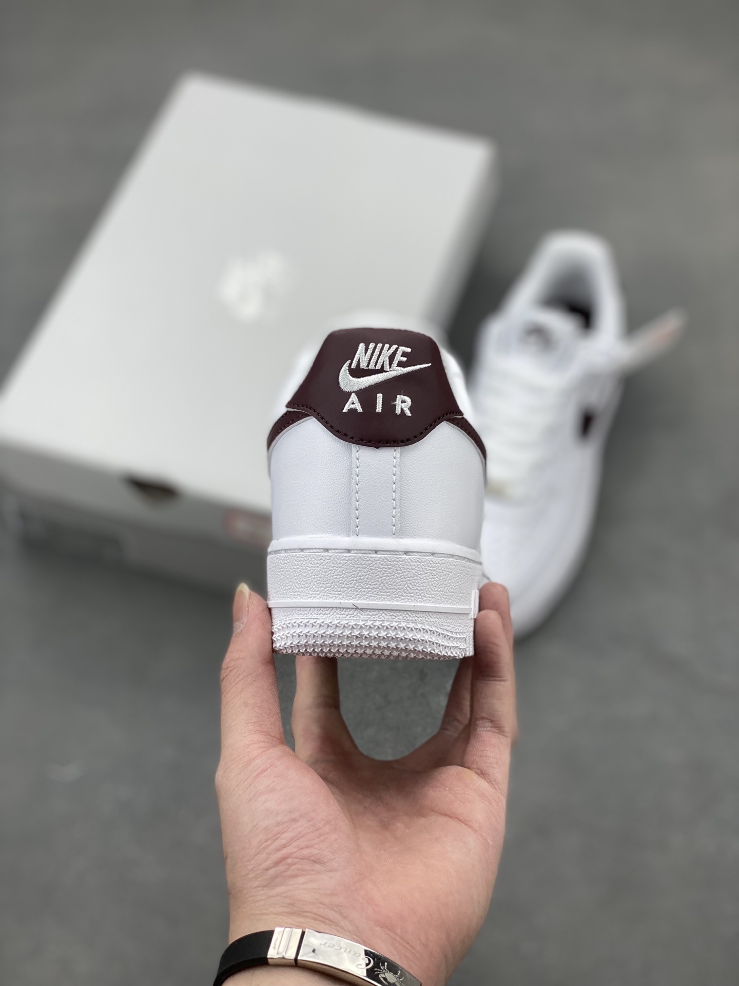 Nike Air Force 1 '07 Low White/Burgundy Casual Sneakers FJ4146-112 5 i1741623401825 5084 0 3