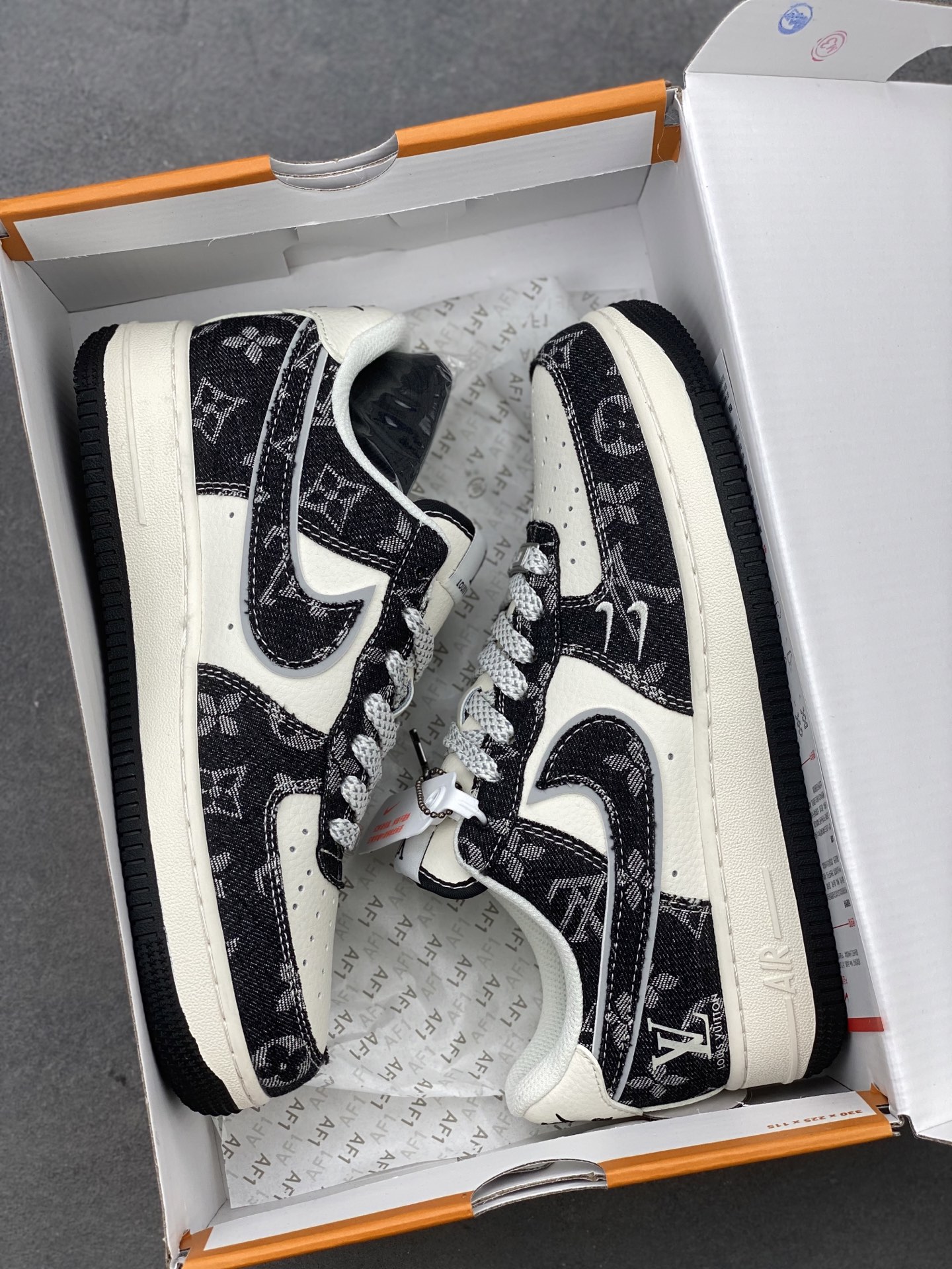 Nike Air Force 1 '07 Low Louis Vuitton Collab Sneakers - Starry Night Black 10 i1741710015986 7586 0 8