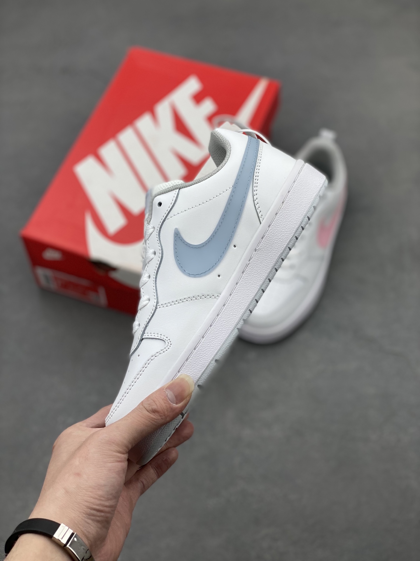 Nike Court Borough Low White/Pink Leather Sneaker - Durable, Breathable Comfort 4 i1741710888259 3639 0 2