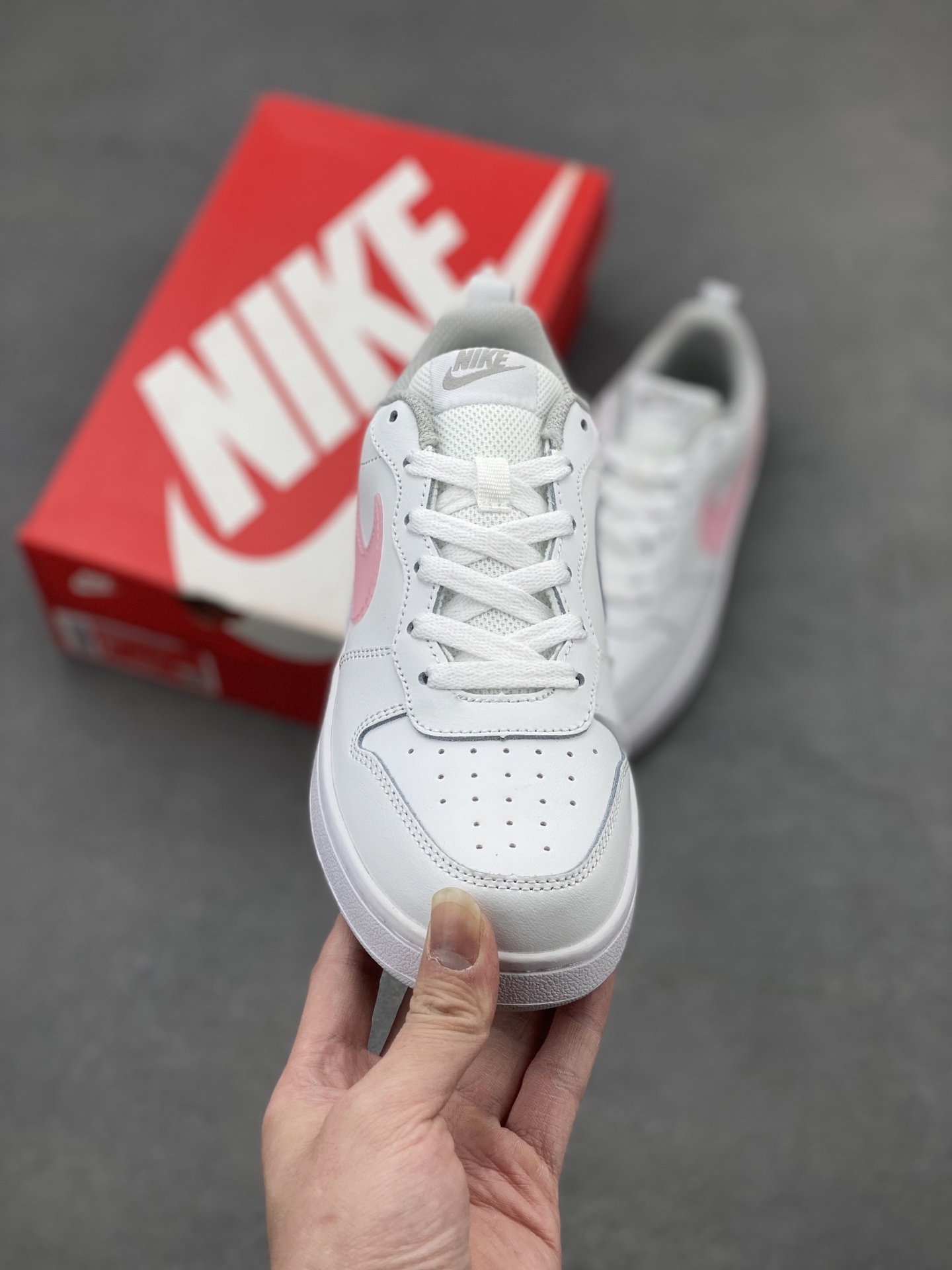 Nike Court Borough Low White/Pink Leather Sneaker - Durable, Breathable Comfort 3 i1741710890022 1844 0 1