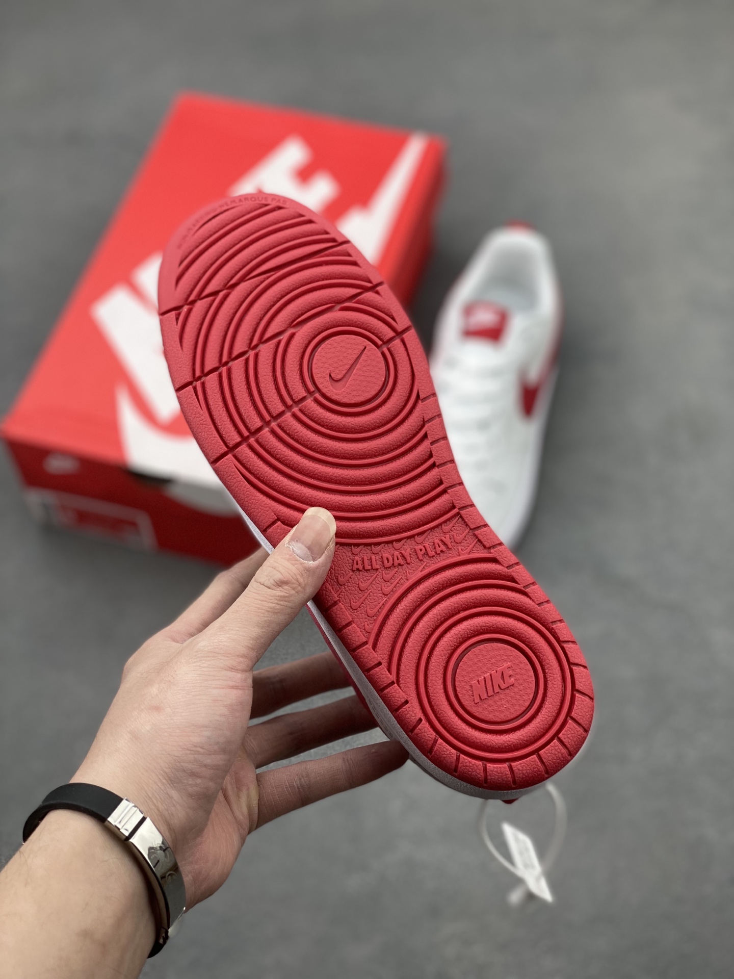 Nike Court Borough Low White/Red Leather Fashion Sneakers Unisex Shoes 7 i1741710947183 2780 0 5