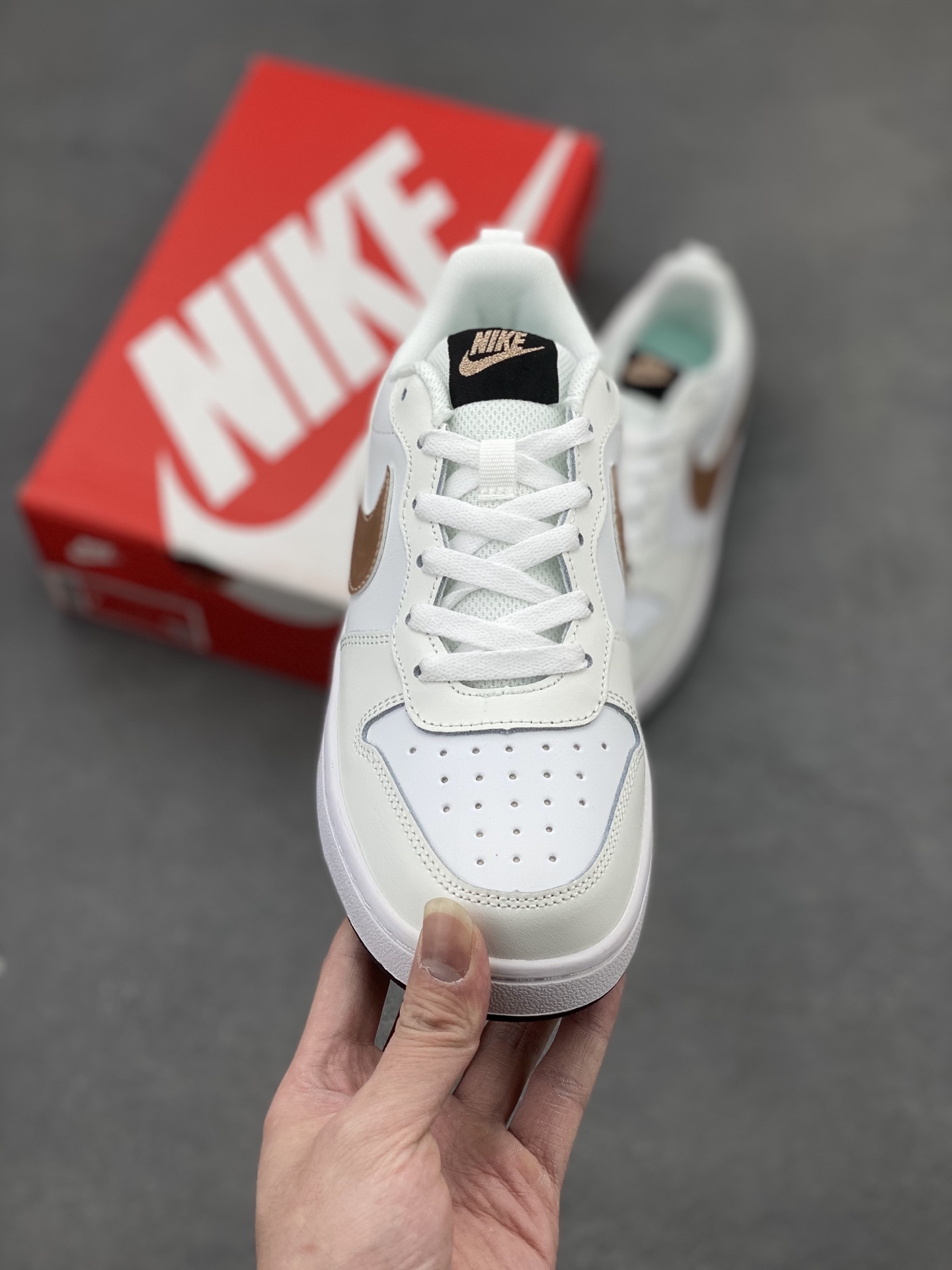 Nike Court Borough Low White/Tan Leather Sneakers - Timeless Style & Comfort 3 i1741711099644 2085 0 1