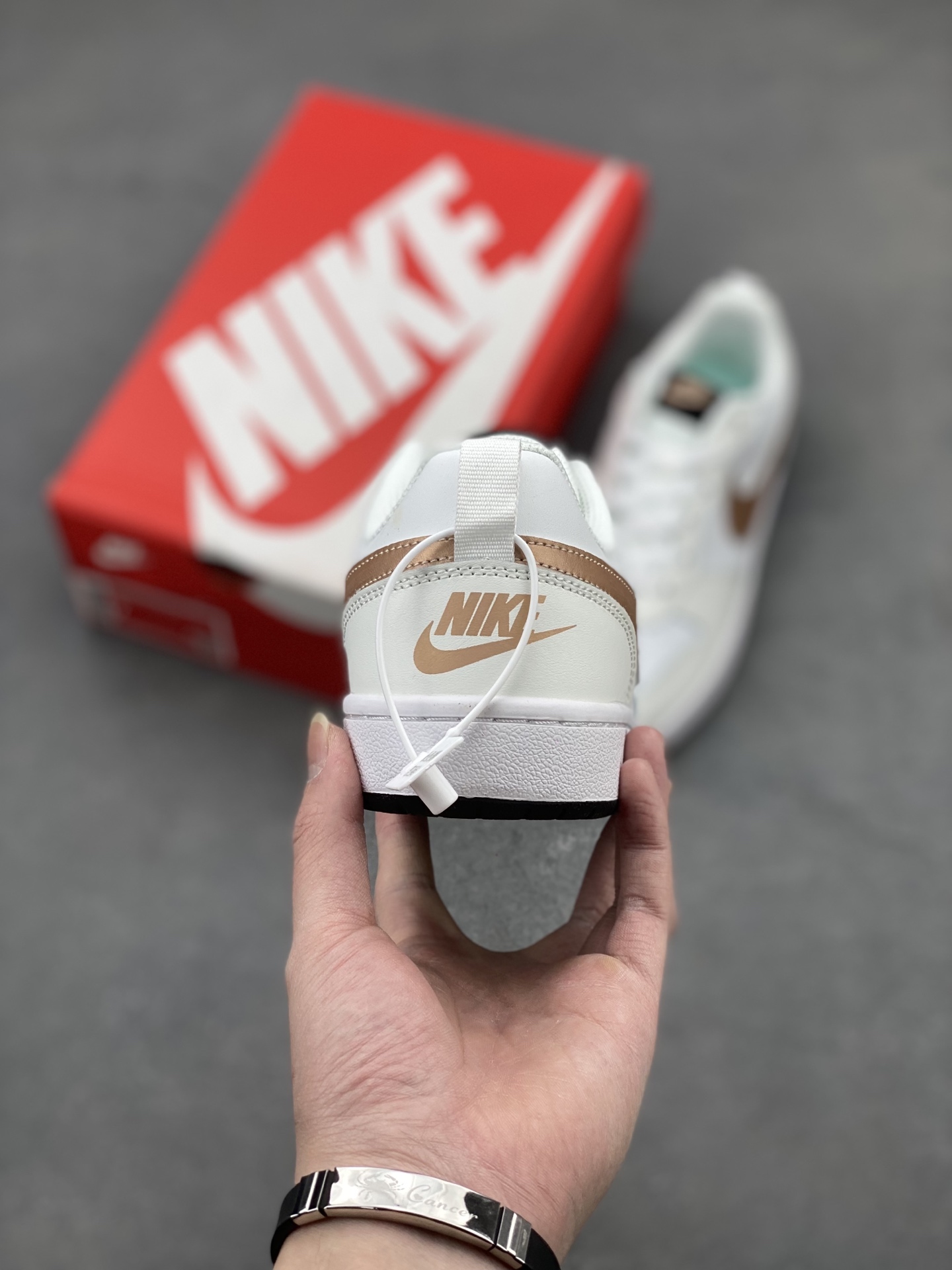Nike Court Borough Low White/Tan Leather Sneakers - Timeless Style & Comfort 5 i1741711108594 4832 0 3