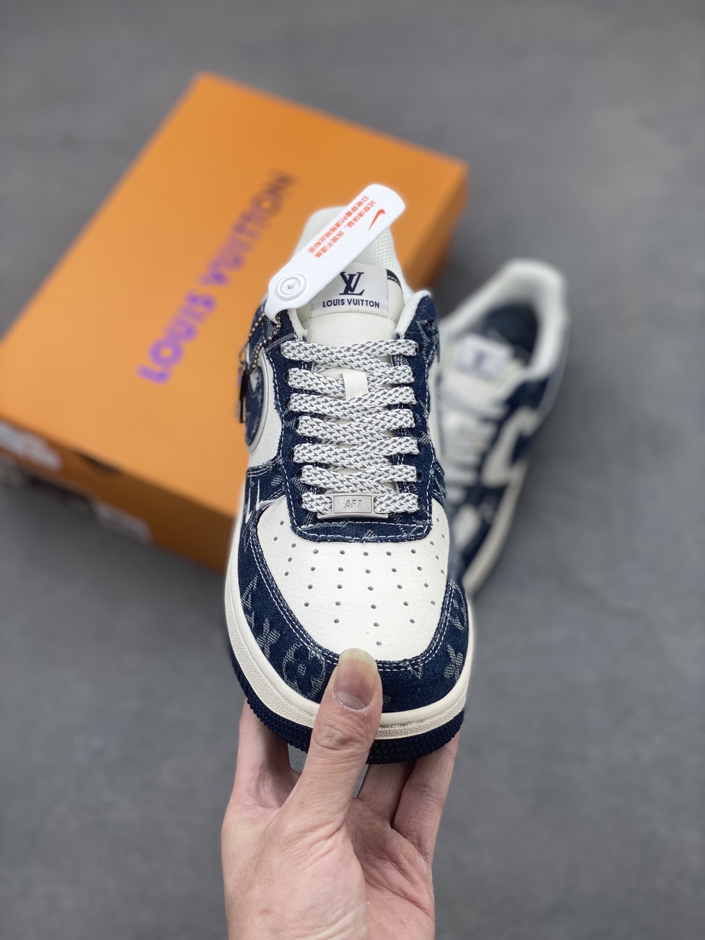 Nike Air Force 1 '07 Low Louis Vuitton Collab Sneakers - Deep Sea Blue 3 i1742057798022 4469 0 1
