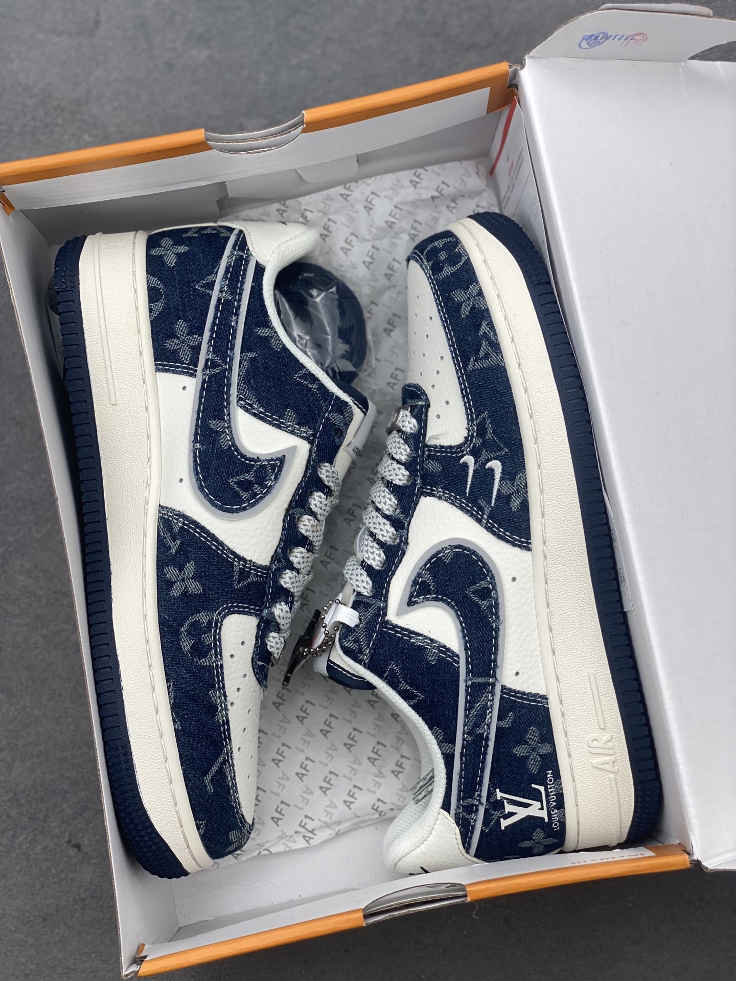 Nike Air Force 1 '07 Low Louis Vuitton Collab Sneakers - Deep Sea Blue 10 i1742057798033 8896 0 8