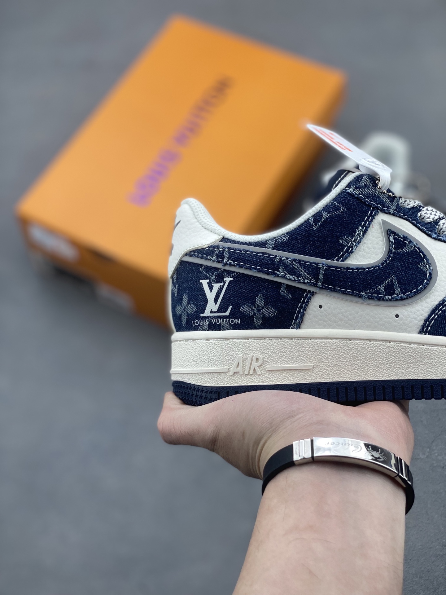 Nike Air Force 1 '07 Low Louis Vuitton Collab Sneakers - Deep Sea Blue 6 i1742057800478 9672 0 4