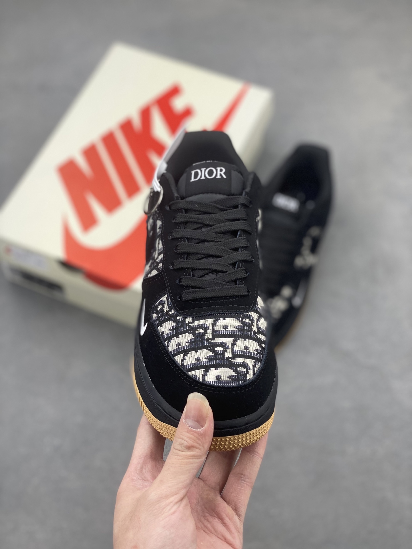 Nike Air Force 1 '07 Low "Dior" Black/Gum Knit Sneakers Limited Edition 3 i1742058083462 3866 0 1