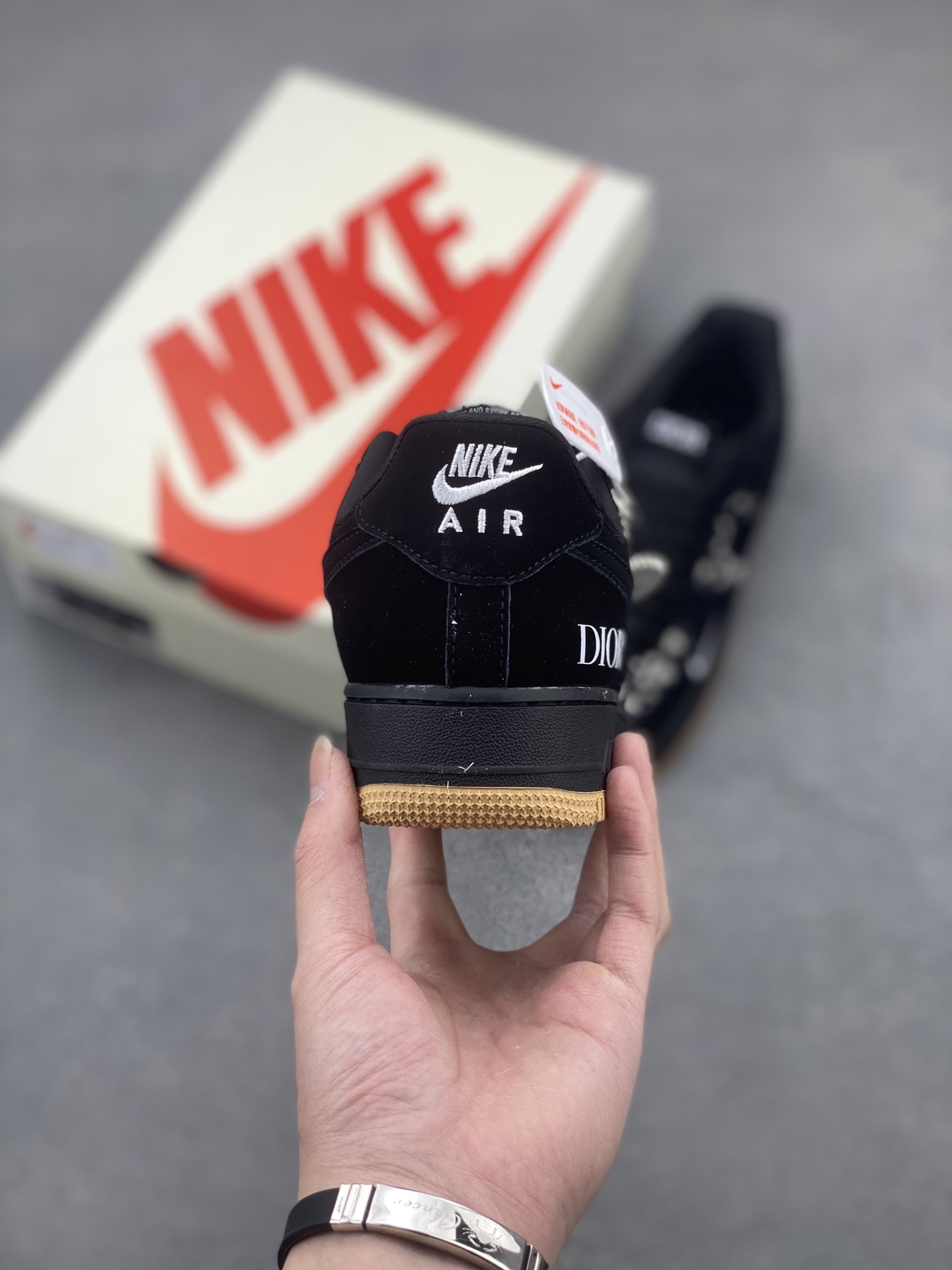 Nike Air Force 1 '07 Low "Dior" Black/Gum Knit Sneakers Limited Edition 5 i1742058083515 7457 0 3
