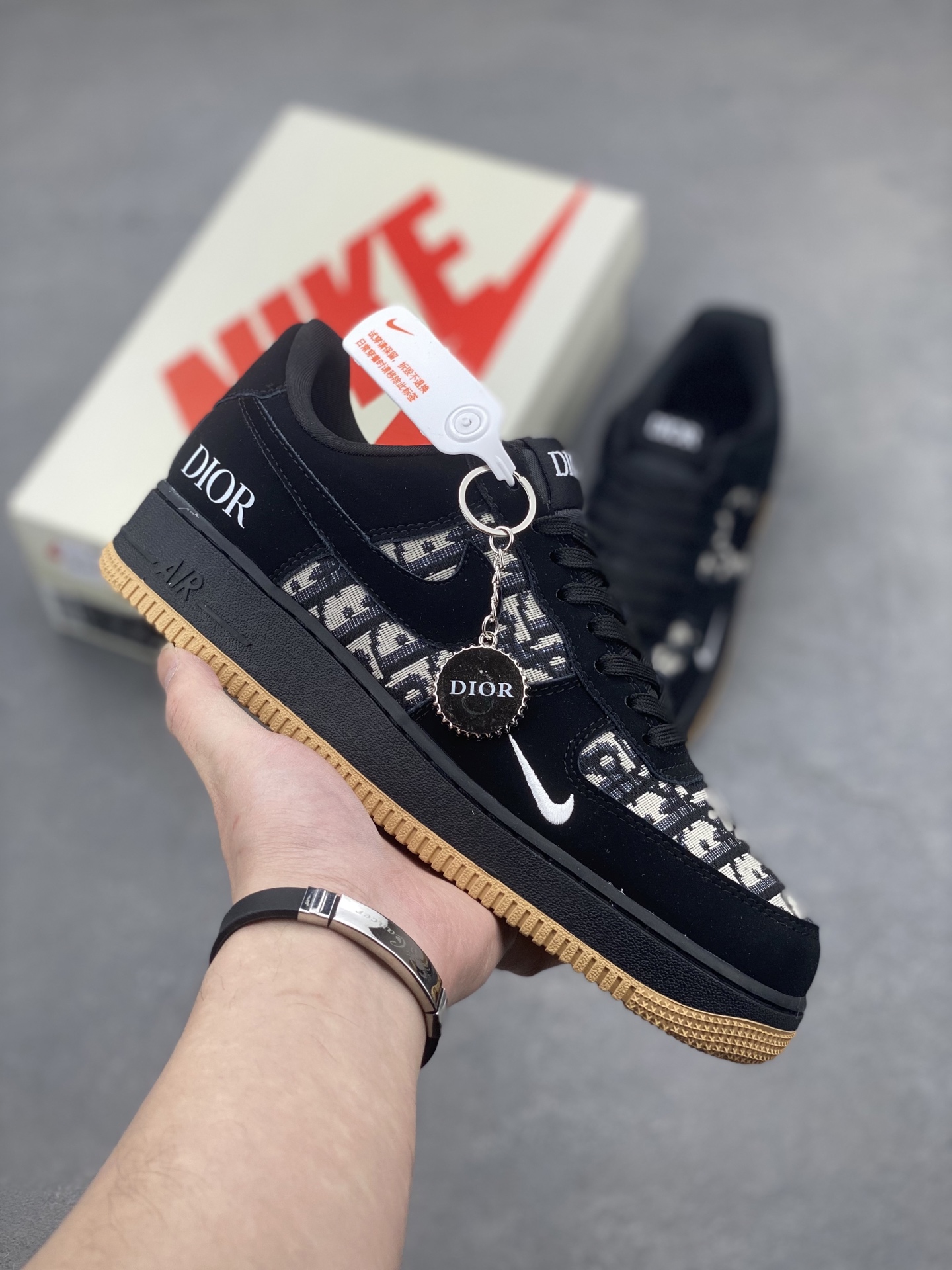 Nike Air Force 1 '07 Low "Dior" Black/Gum Knit Sneakers Limited Edition 2 i1742058086169 8417 0 0