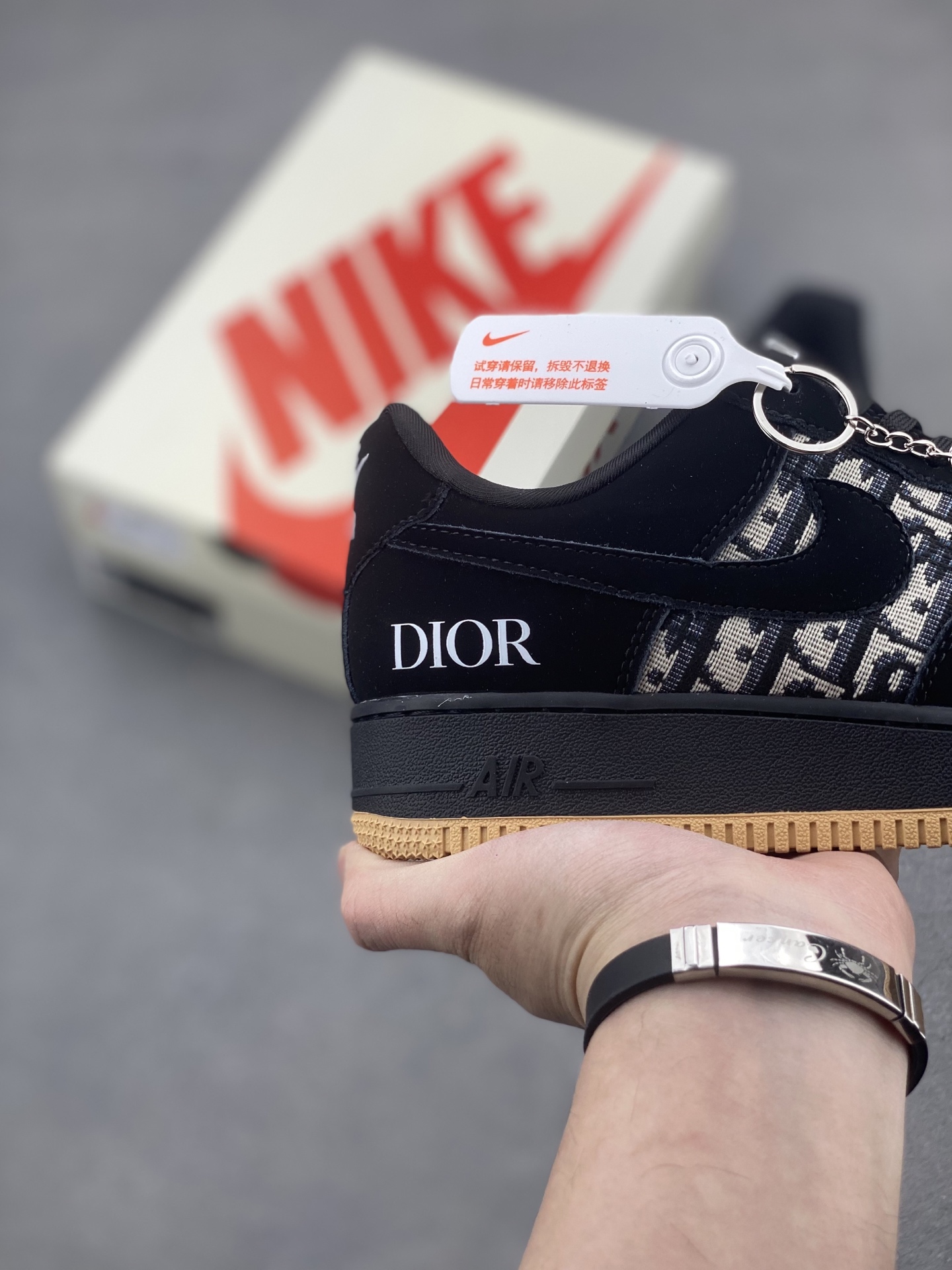 Nike Air Force 1 '07 Low "Dior" Black/Gum Knit Sneakers Limited Edition 6 i1742058086231 8789 0 4