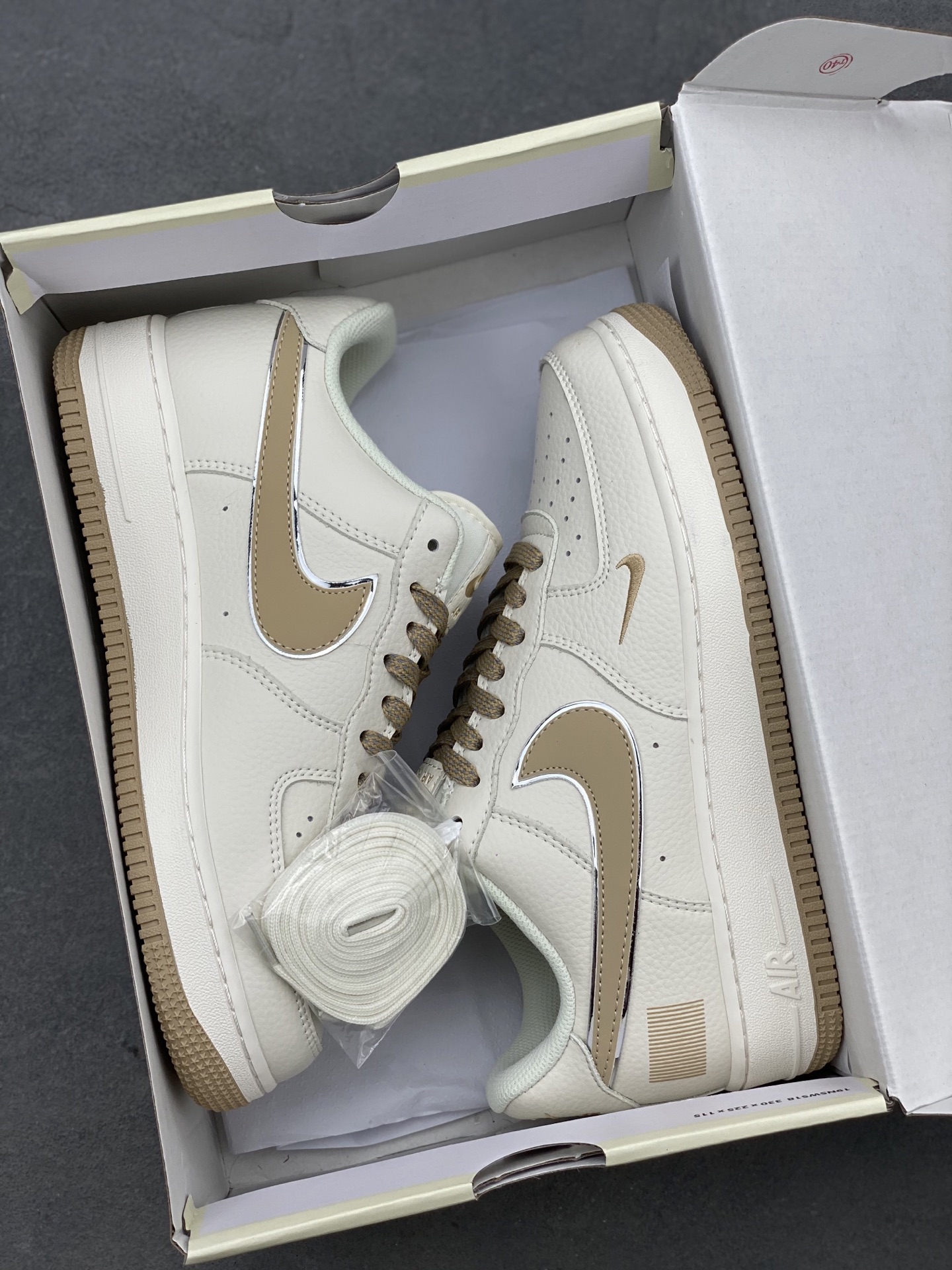Nike Air Force 1 Low '07 "QR Code" Beige Gold Casual Sneakers CU1836-965 10 i1742058411649 262 0 8