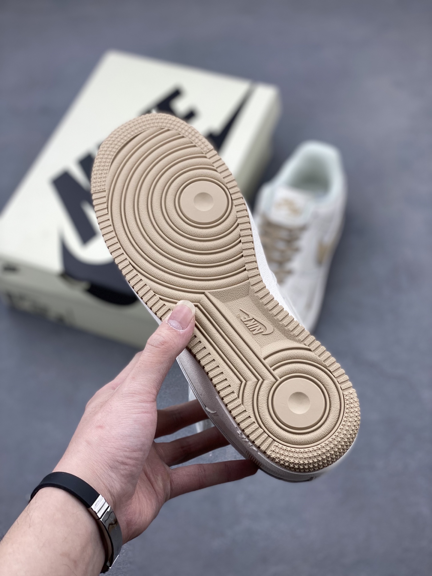 Nike Air Force 1 Low '07 "QR Code" Beige Gold Casual Sneakers CU1836-965 7 i1742058411662 92 0 5