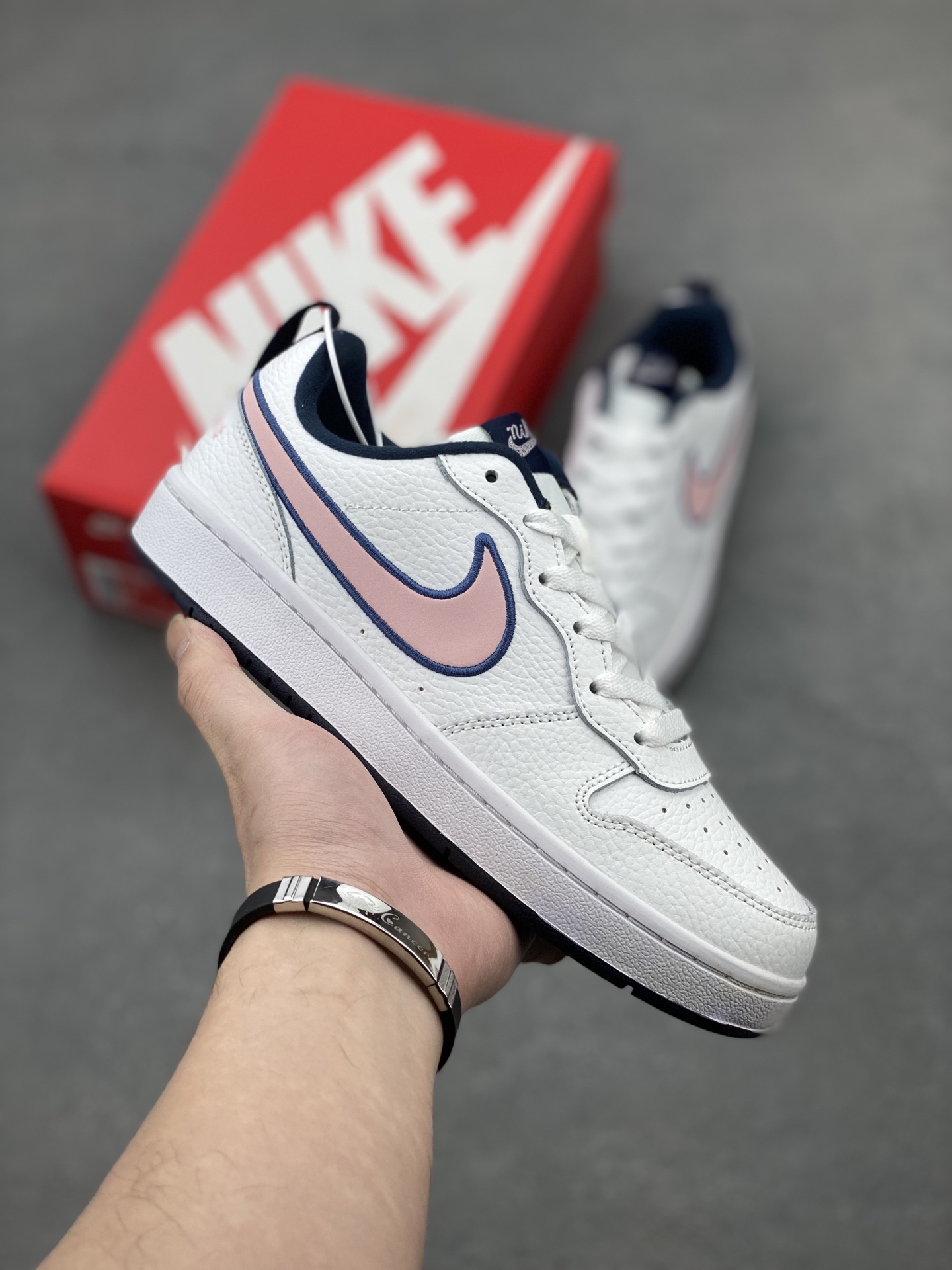 Nike Court Borough Low White/Pink Athletic Shoes DB3090-100 2 i1742143273201 181 0 0