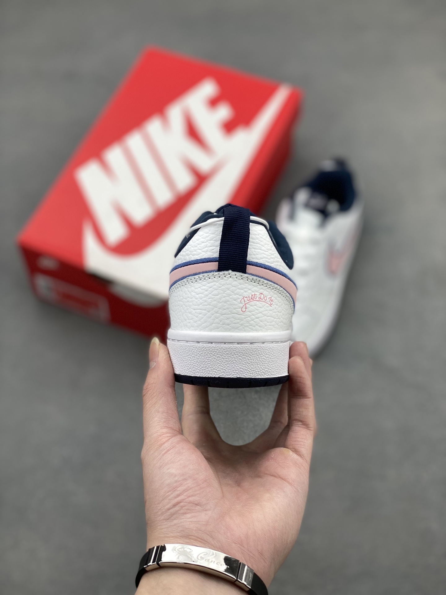 Nike Court Borough Low White/Pink Athletic Shoes DB3090-100 5 i1742143284111 3900 0 3