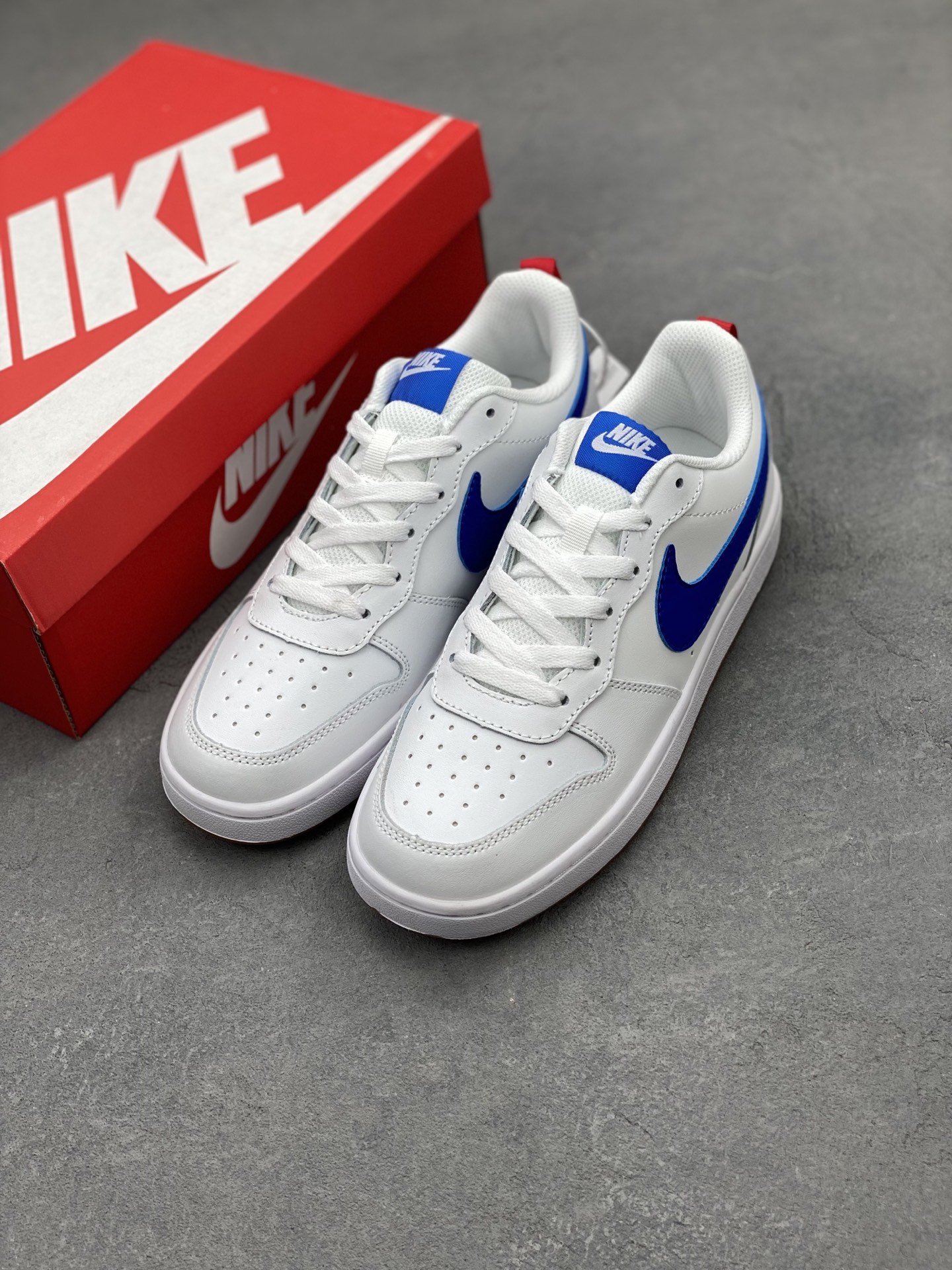 Nike Court Borough Low White/Blue Casual Shoes - Classic Style & Comfort 9 i1742143668208 7816 0 7