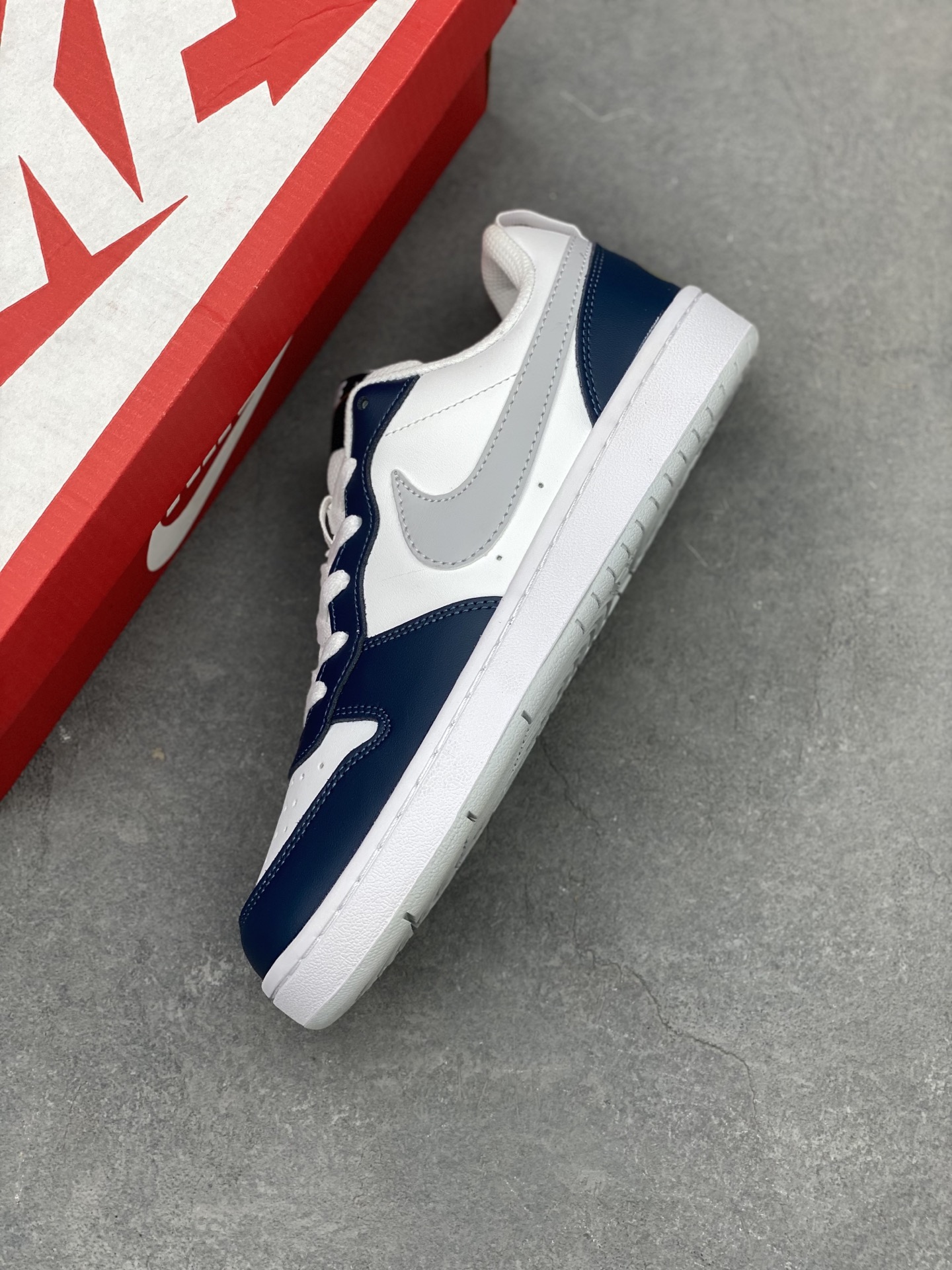 Nike Court Borough Low White/Navy Sneakers - Classic, Durable, and Comfortable 8 i1742143929336 3427 0 6