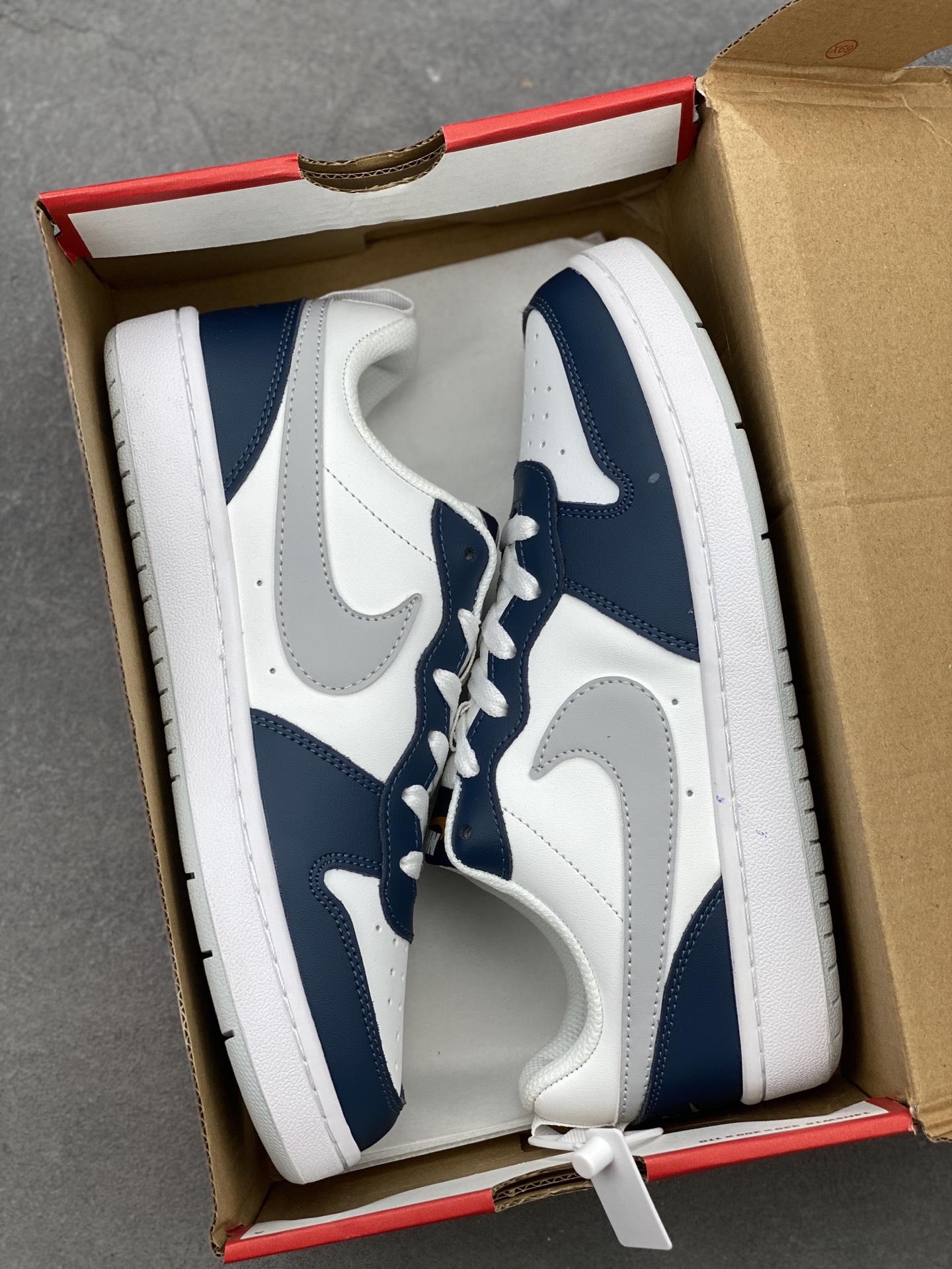 Nike Court Borough Low White/Navy Sneakers - Classic, Durable, and Comfortable 10 i1742143929886 3206 0 8
