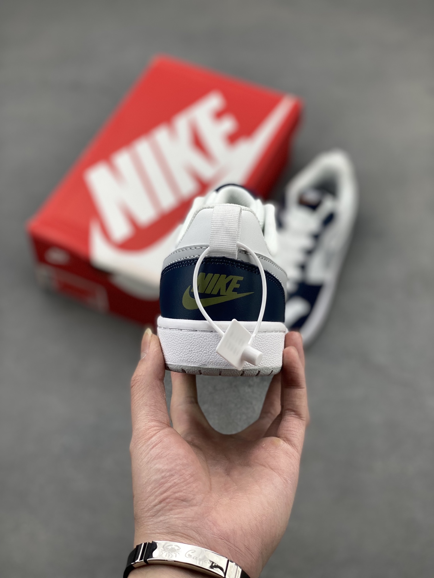 Nike Court Borough Low White/Navy Sneakers - Classic, Durable, and Comfortable 5 i1742143930798 9519 0 3