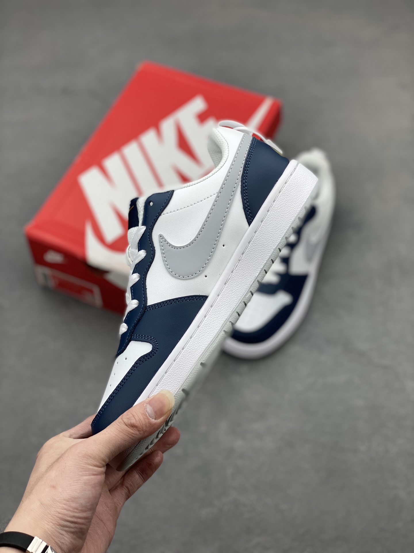 Nike Court Borough Low White/Navy Sneakers - Classic, Durable, and Comfortable 4 i1742143941177 721 0 2