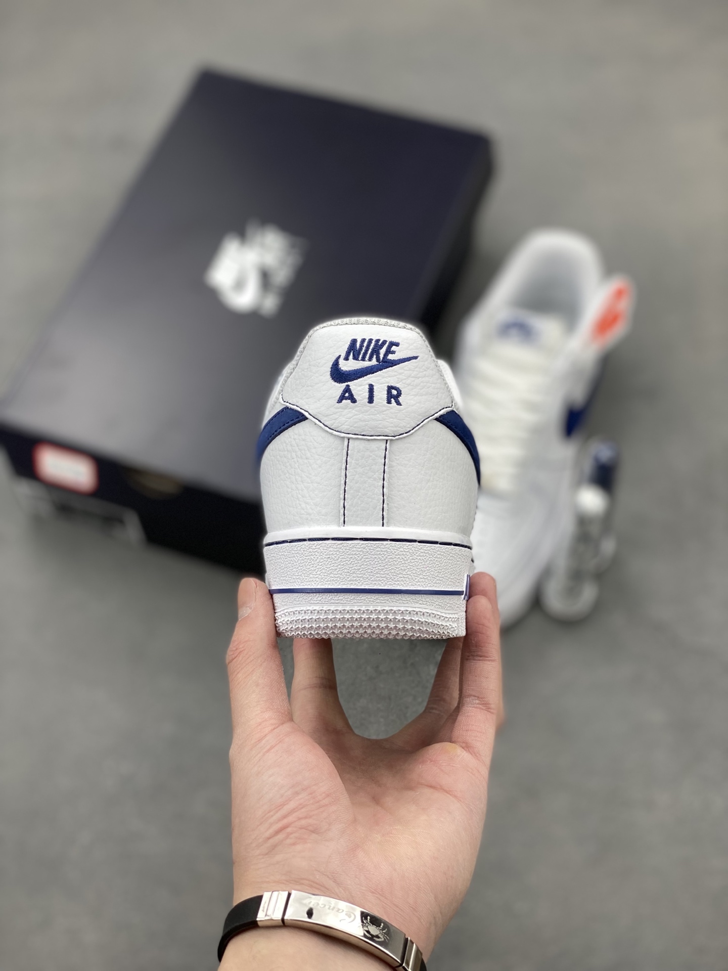 Nike Air Force 1 '07 Low White/Navy Sneakers HQ2037-100 Limited Edition 5 i1742230976371 7431 0 3