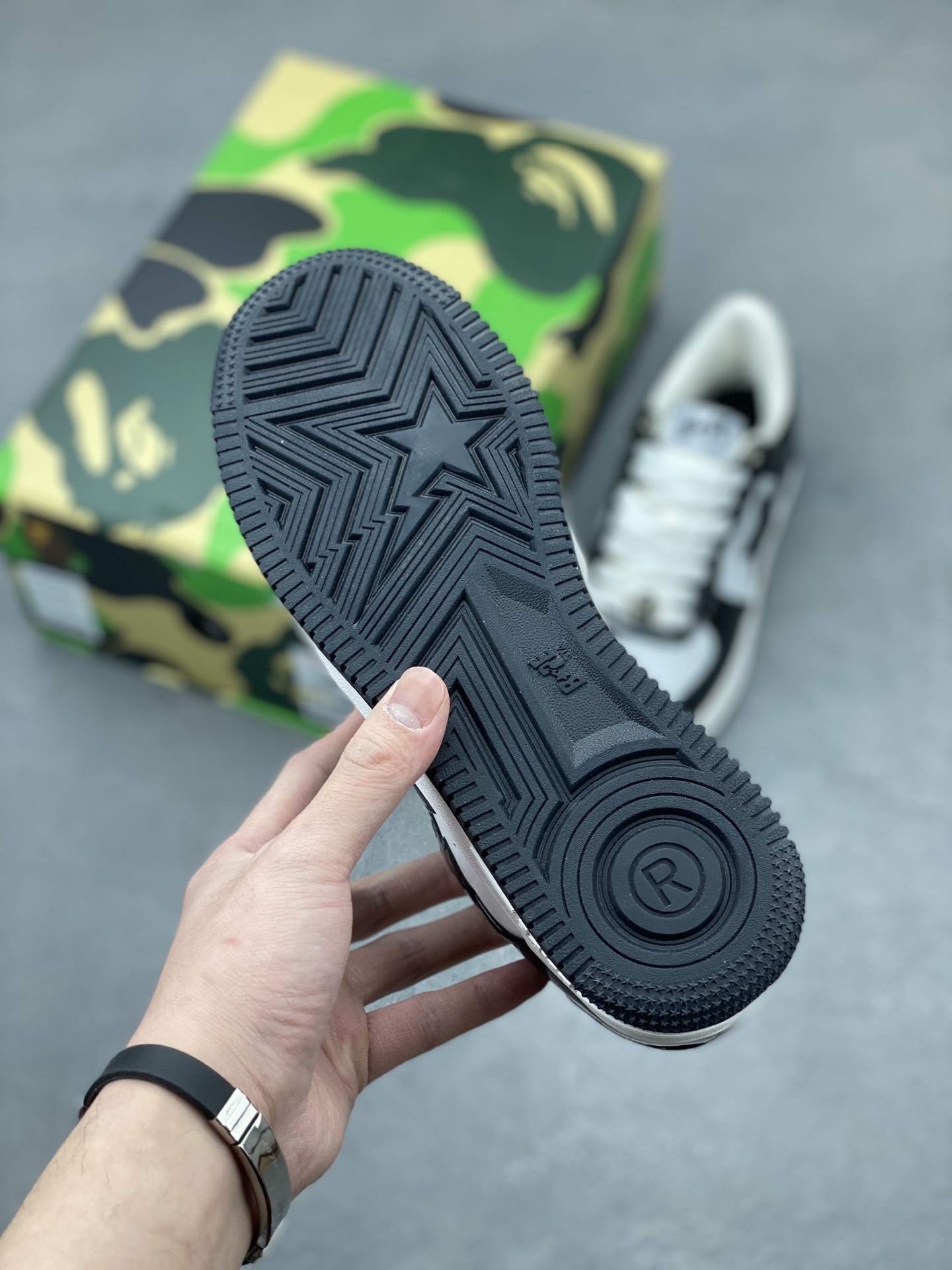 BAPE STA Black & White Leather Sneakers - Classic Street Style 7 i1742231343939 4610 0 5