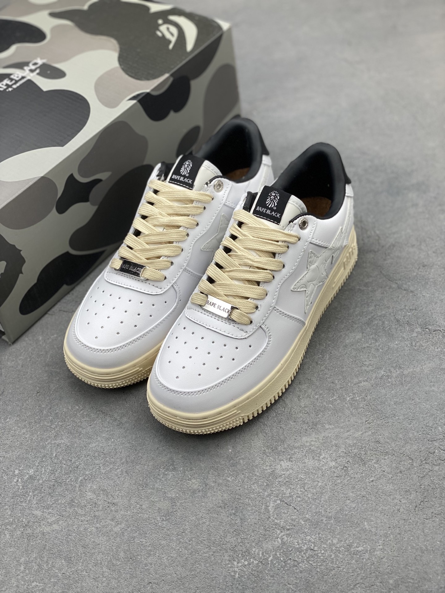 Bape Sta White Leather Sneakers Casual Shoes, Classic Design 9 i1742231517242 1676 0 7