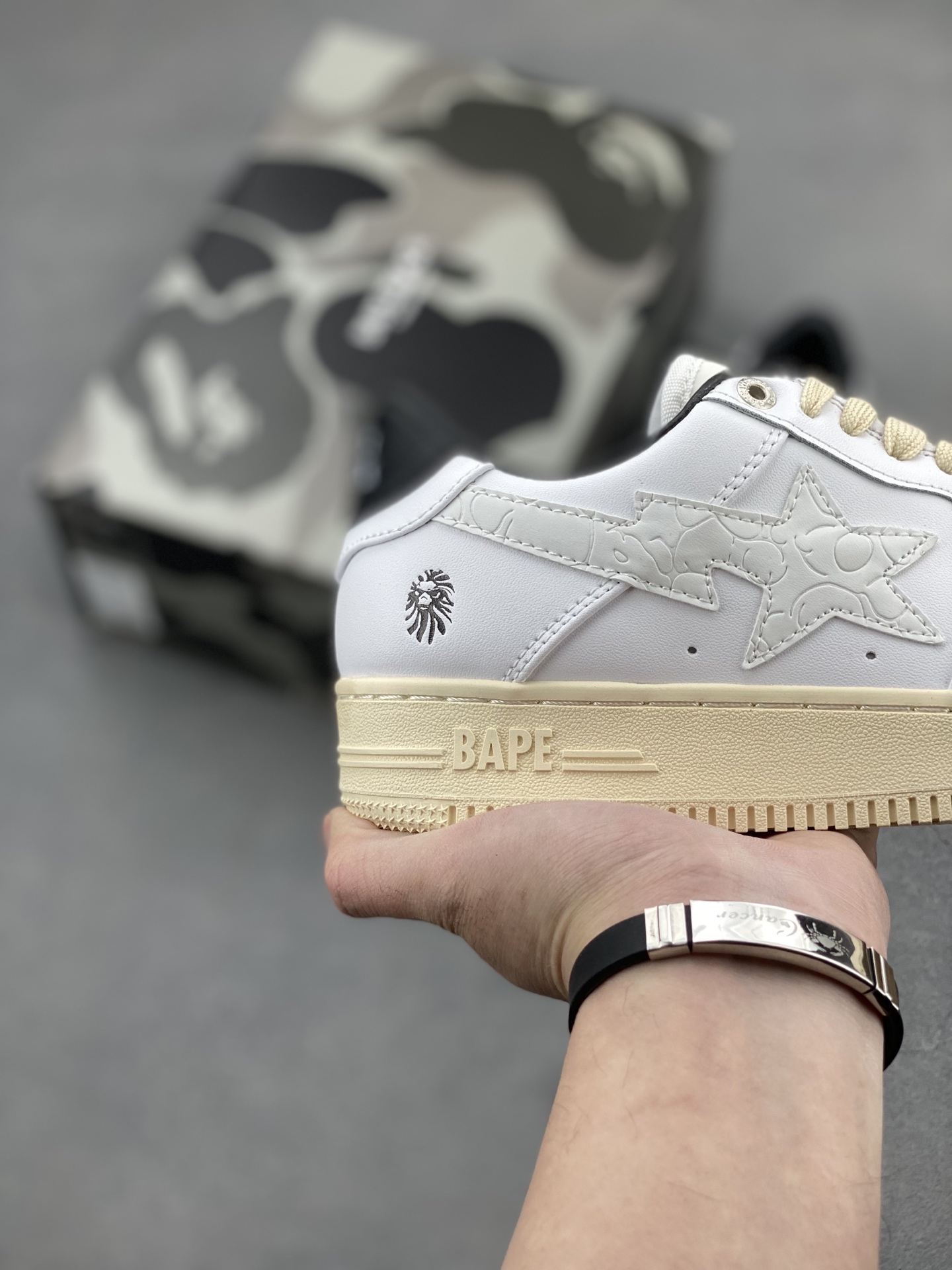 Bape Sta White Leather Sneakers Casual Shoes, Classic Design 6 i1742231517464 3491 0 4