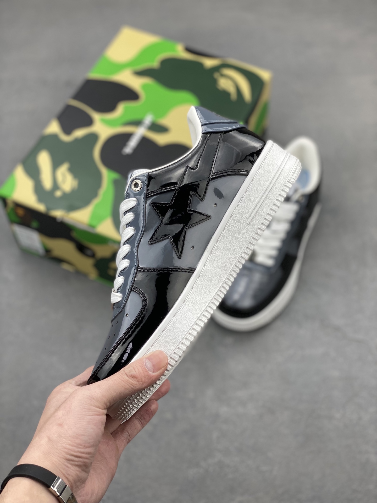 BAPE Sta Patent Leather Sneakers - Classic Style, Superior Comfort 4 i1742231706487 1176 0 2