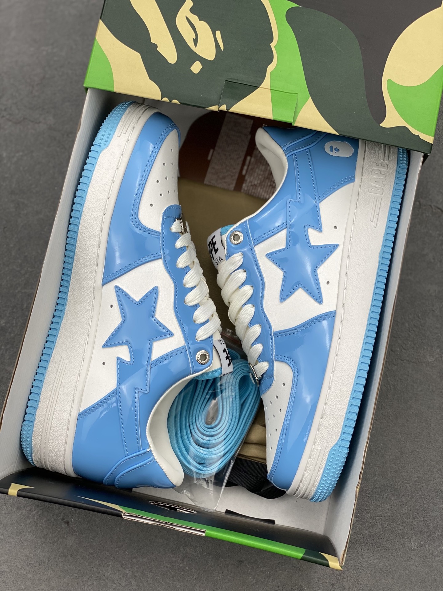 BAPE STA Classic Low-Top Sneakers - Sky Blue & White, Iconic Style 10 i1742231900033 161 0 8