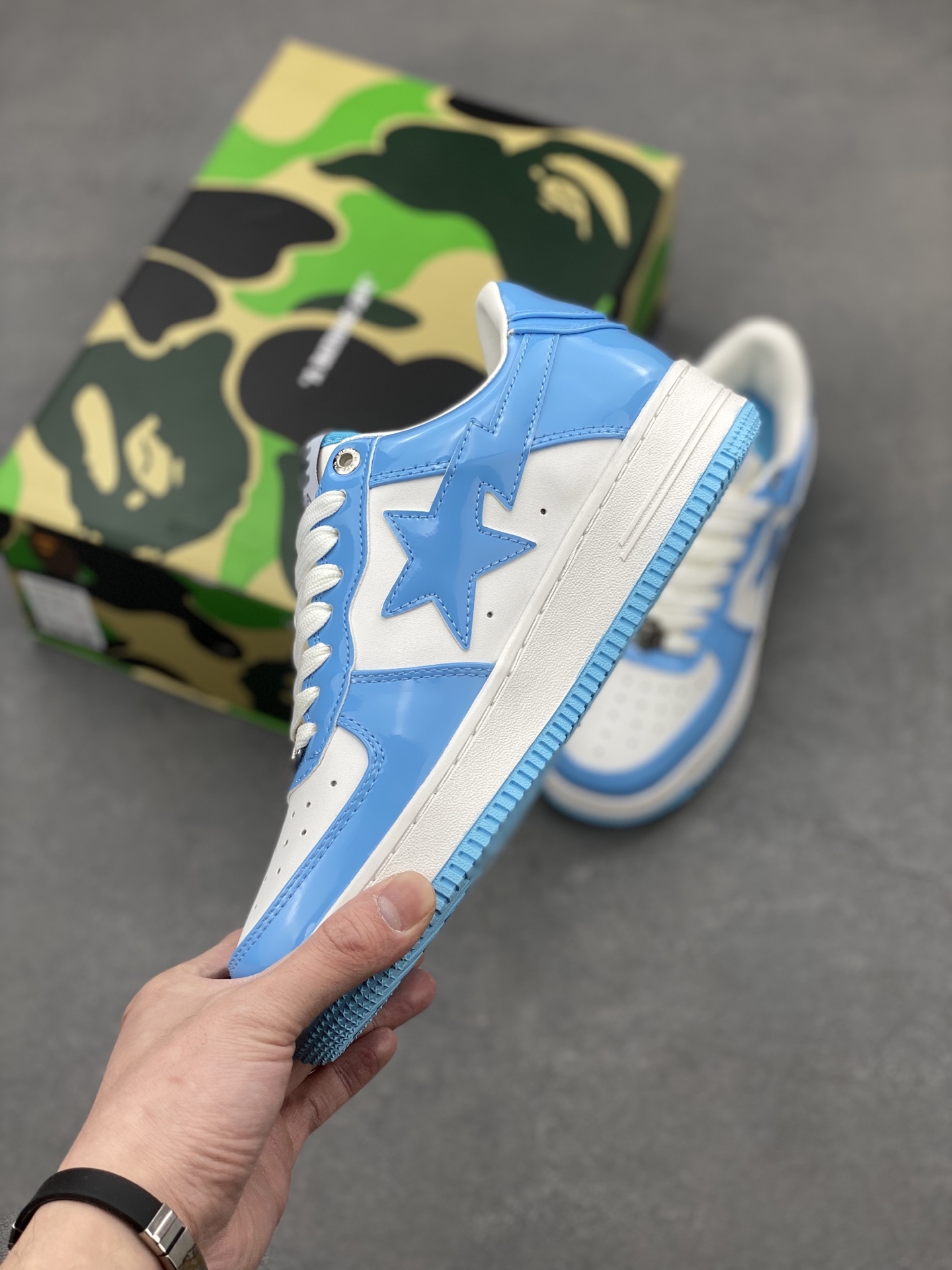 BAPE STA Classic Low-Top Sneakers - Sky Blue & White, Iconic Style 4 i1742231901511 2064 0 2
