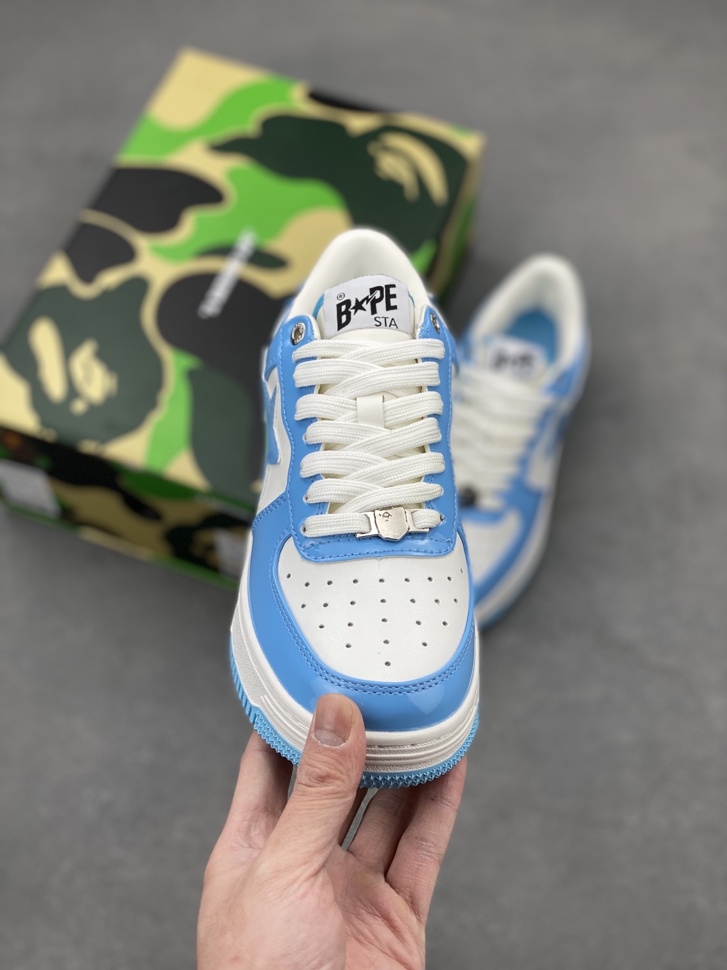 BAPE STA Classic Low-Top Sneakers - Sky Blue & White, Iconic Style 3 i1742231902140 3685 0 1