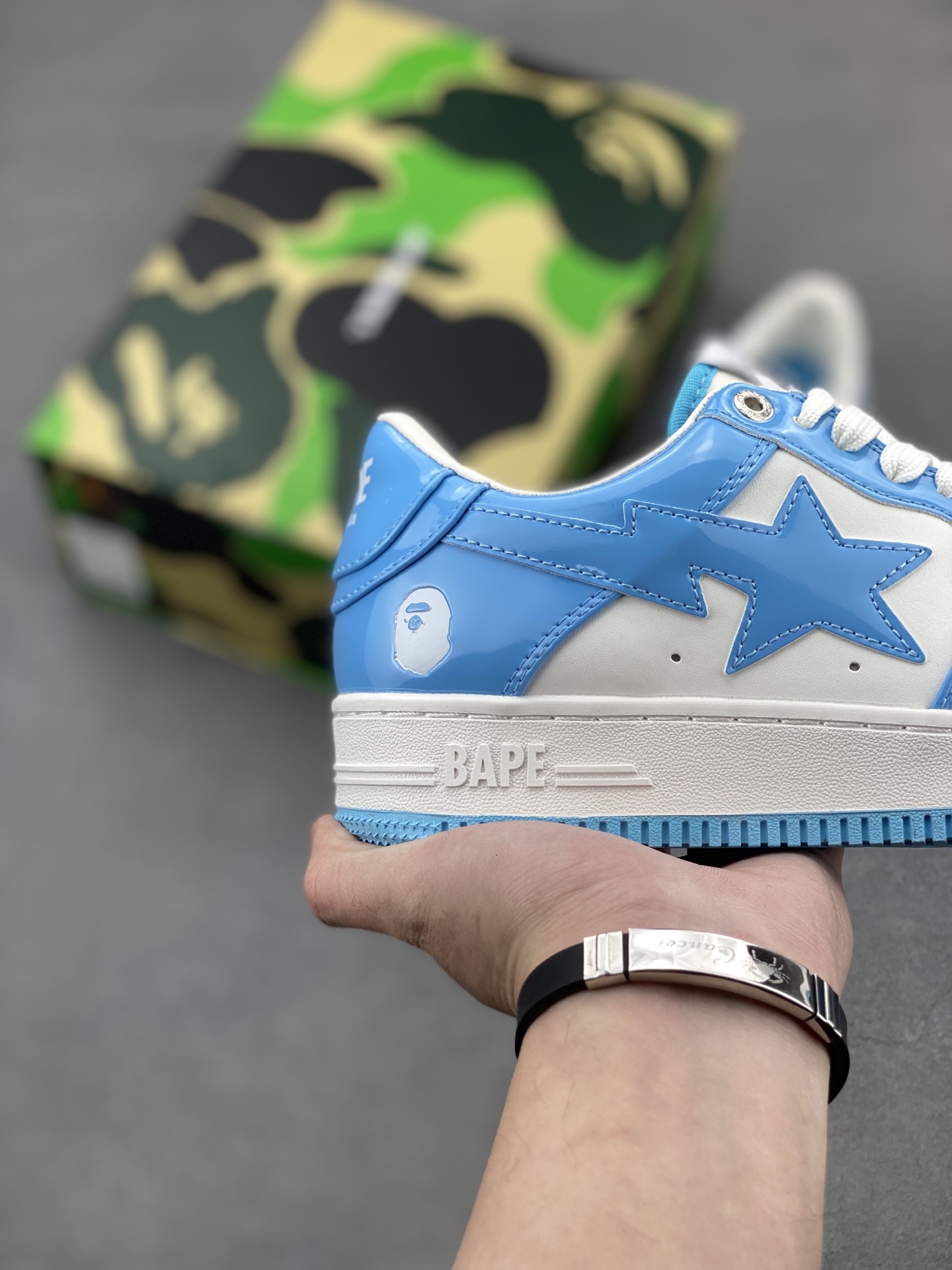 BAPE STA Classic Low-Top Sneakers - Sky Blue & White, Iconic Style 6 i1742231902786 8929 0 4