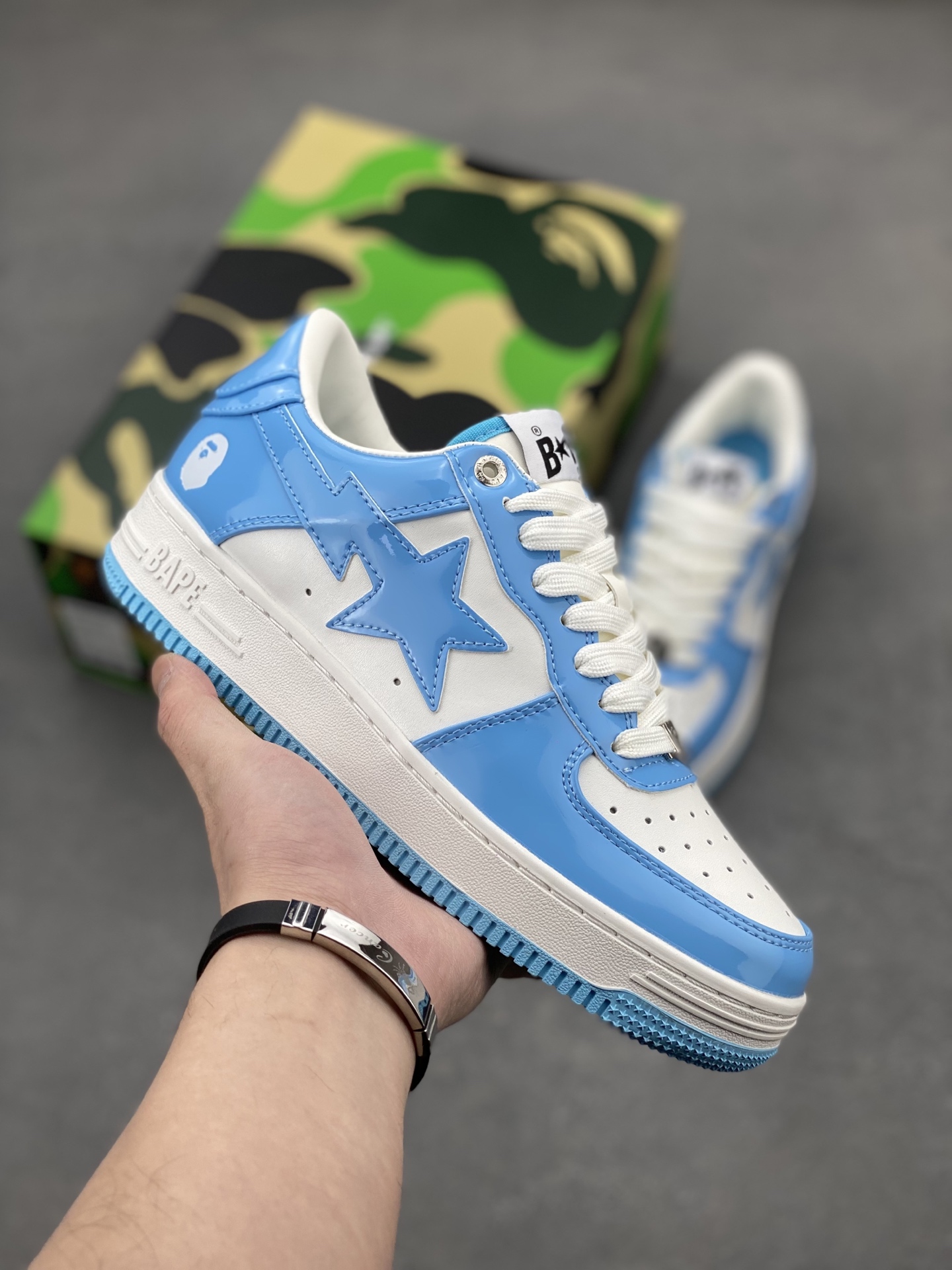 BAPE STA Classic Low-Top Sneakers - Sky Blue & White, Iconic Style 2 i1742231908333 2987 0 0