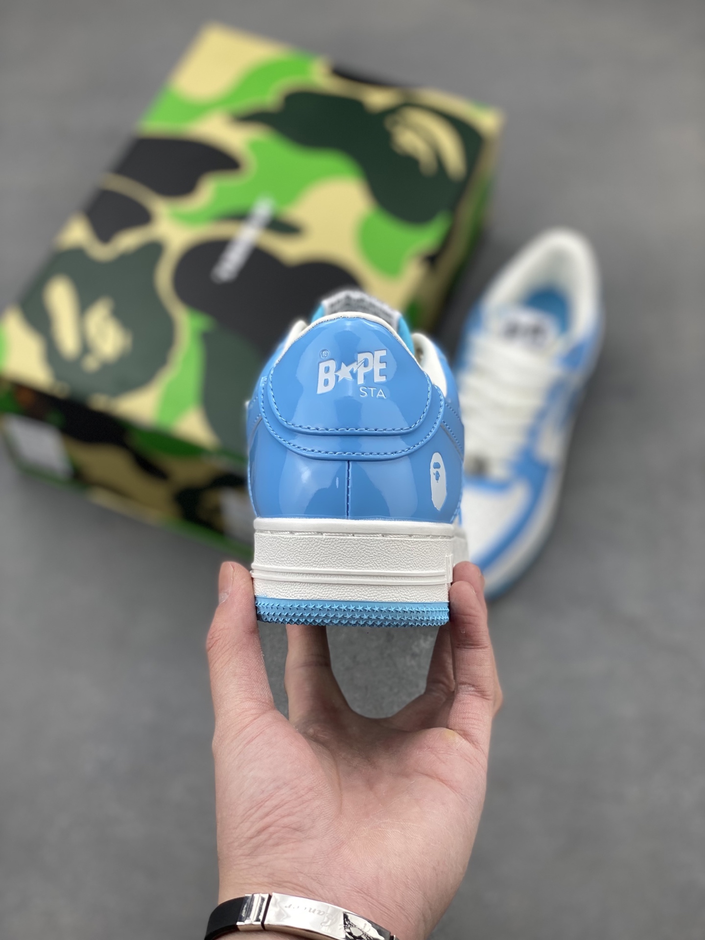 BAPE STA Classic Low-Top Sneakers - Sky Blue & White, Iconic Style 5 i1742231909170 876 0 3
