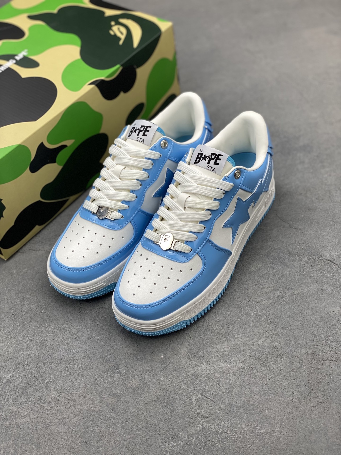 BAPE STA Classic Low-Top Sneakers - Sky Blue & White, Iconic Style 9 i1742231909930 1536 0 7