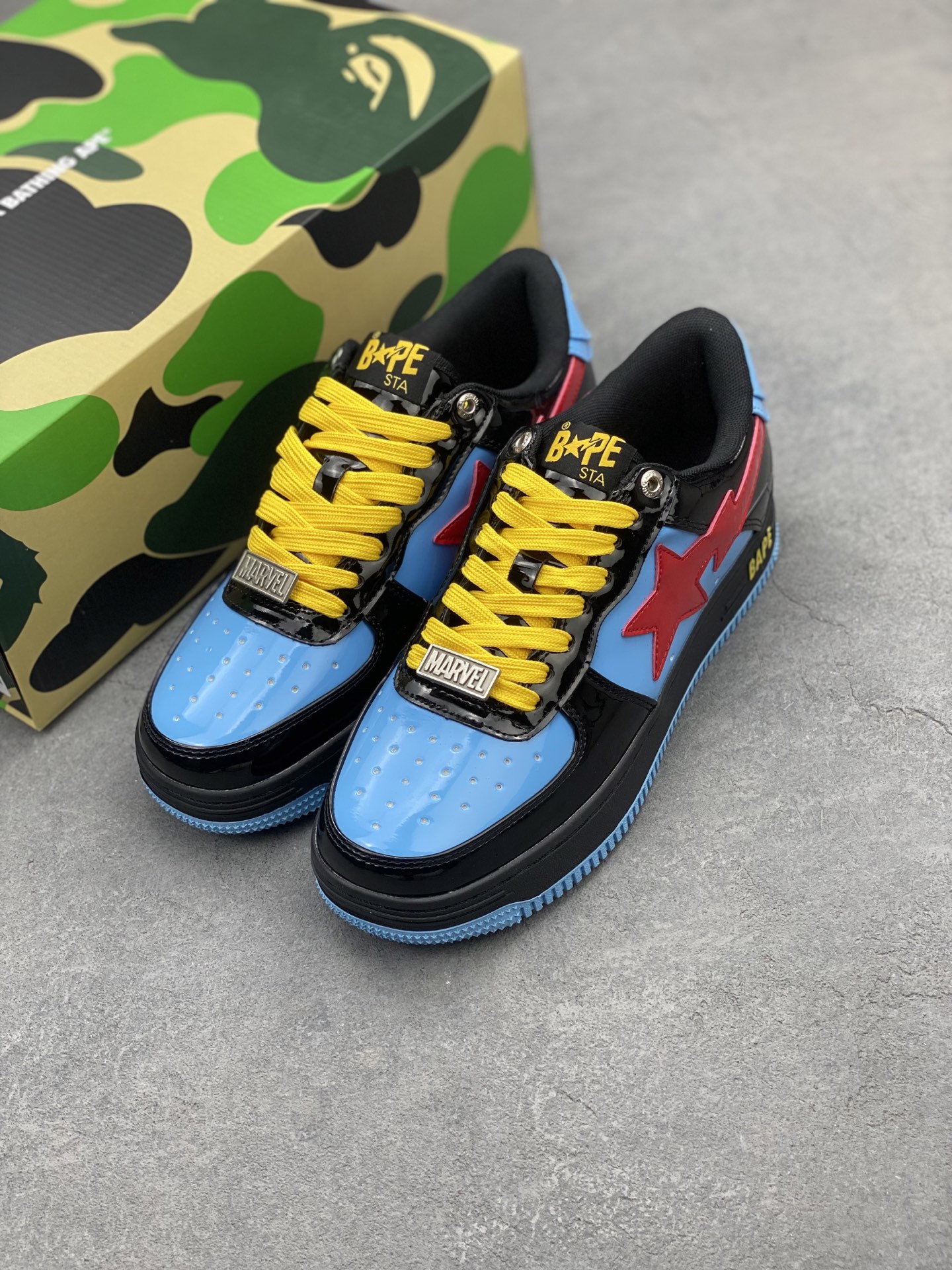 Bape Sta Marvel Low Casual Sneakers, Nigo's Iconic Design,Limited Edition 9 i1742231959791 4107 0 7