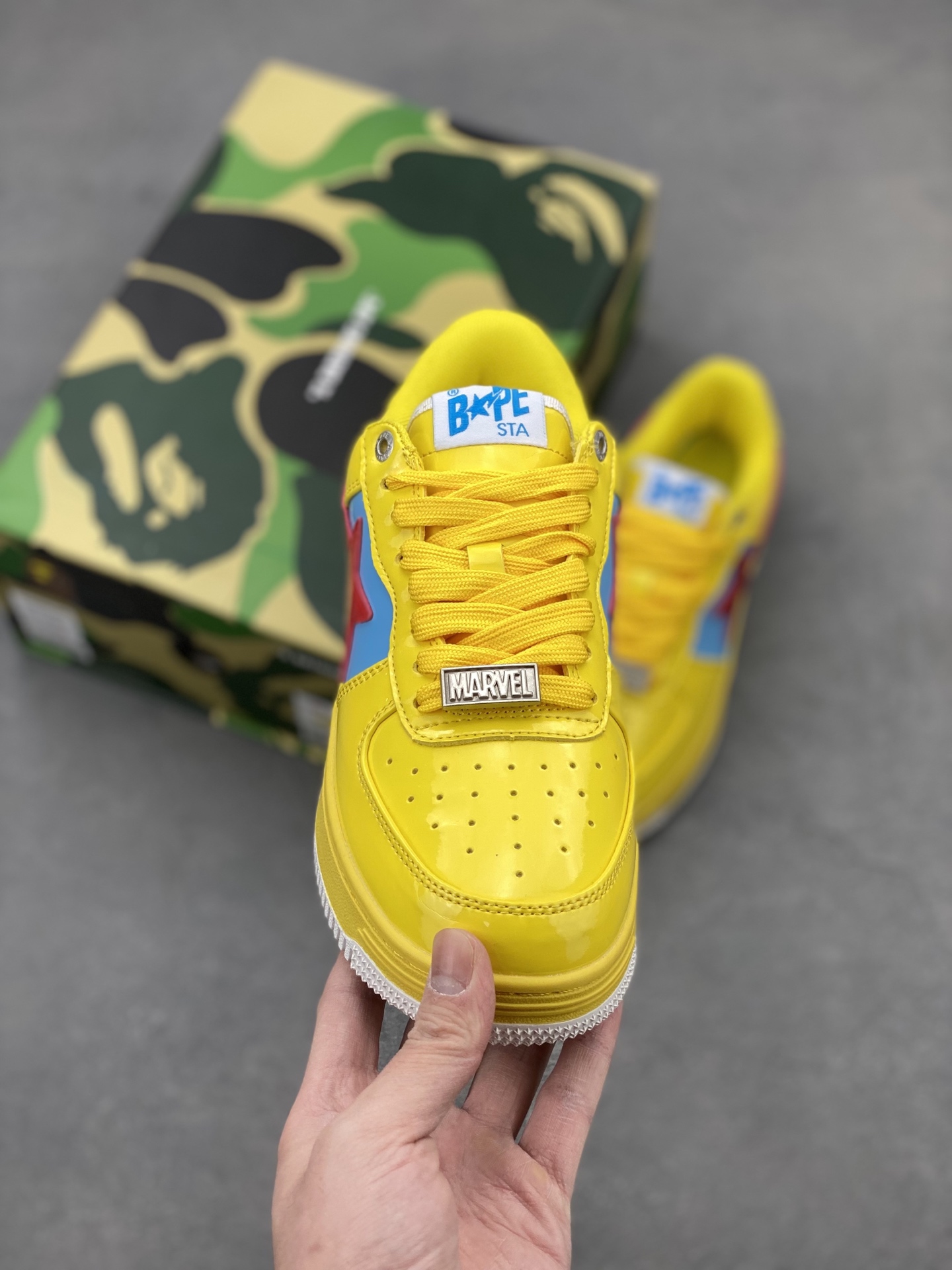 BAPE STA Marvel Yellow: Classic Street Style, Comfortable Athletic Shoes 3 i1742232012618 949 0 1