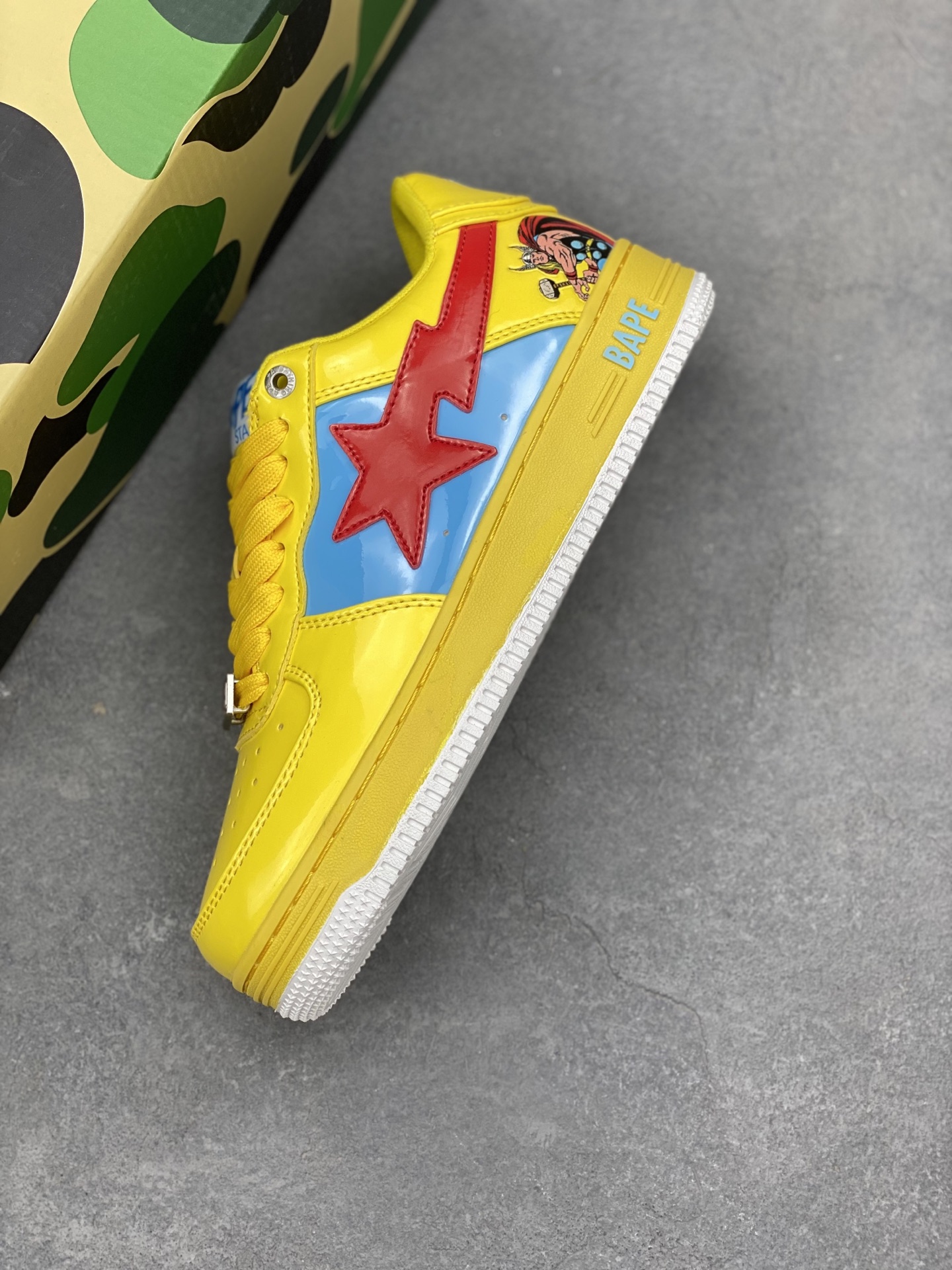 BAPE STA Marvel Yellow: Classic Street Style, Comfortable Athletic Shoes 8 i1742232014384 1344 0 6