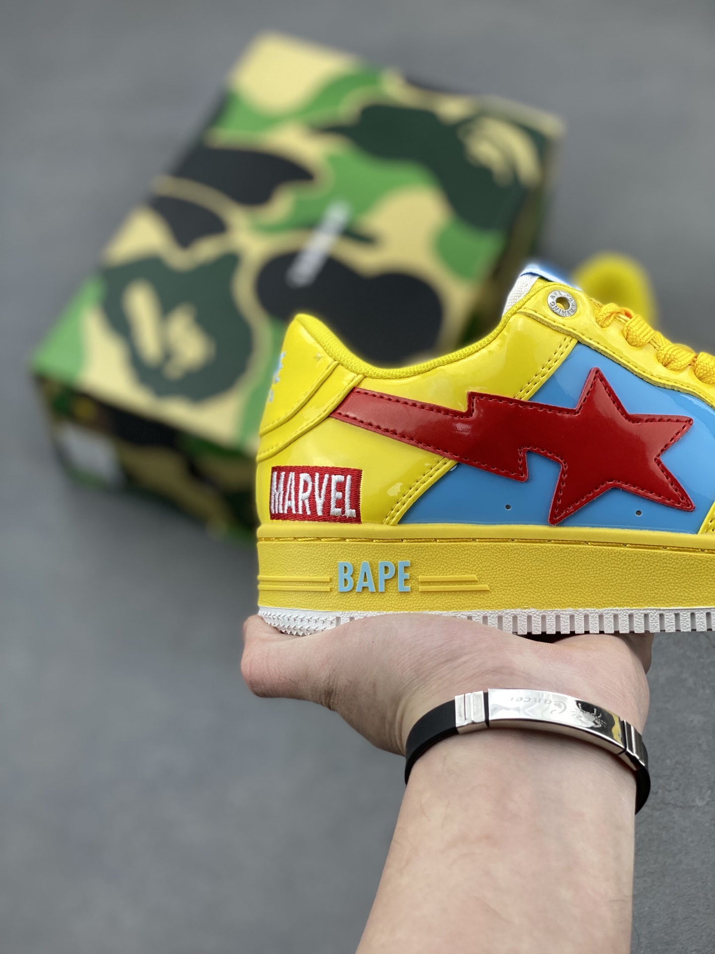 BAPE STA Marvel Yellow: Classic Street Style, Comfortable Athletic Shoes 6 i1742232018767 6587 0 4