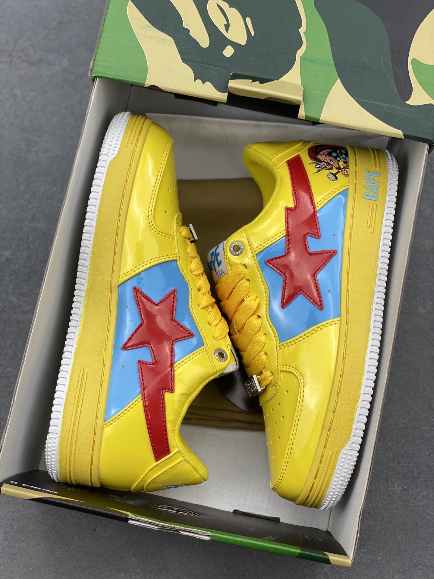 BAPE STA Marvel Yellow: Classic Street Style, Comfortable Athletic Shoes 10 i1742232021170 4424 0 8