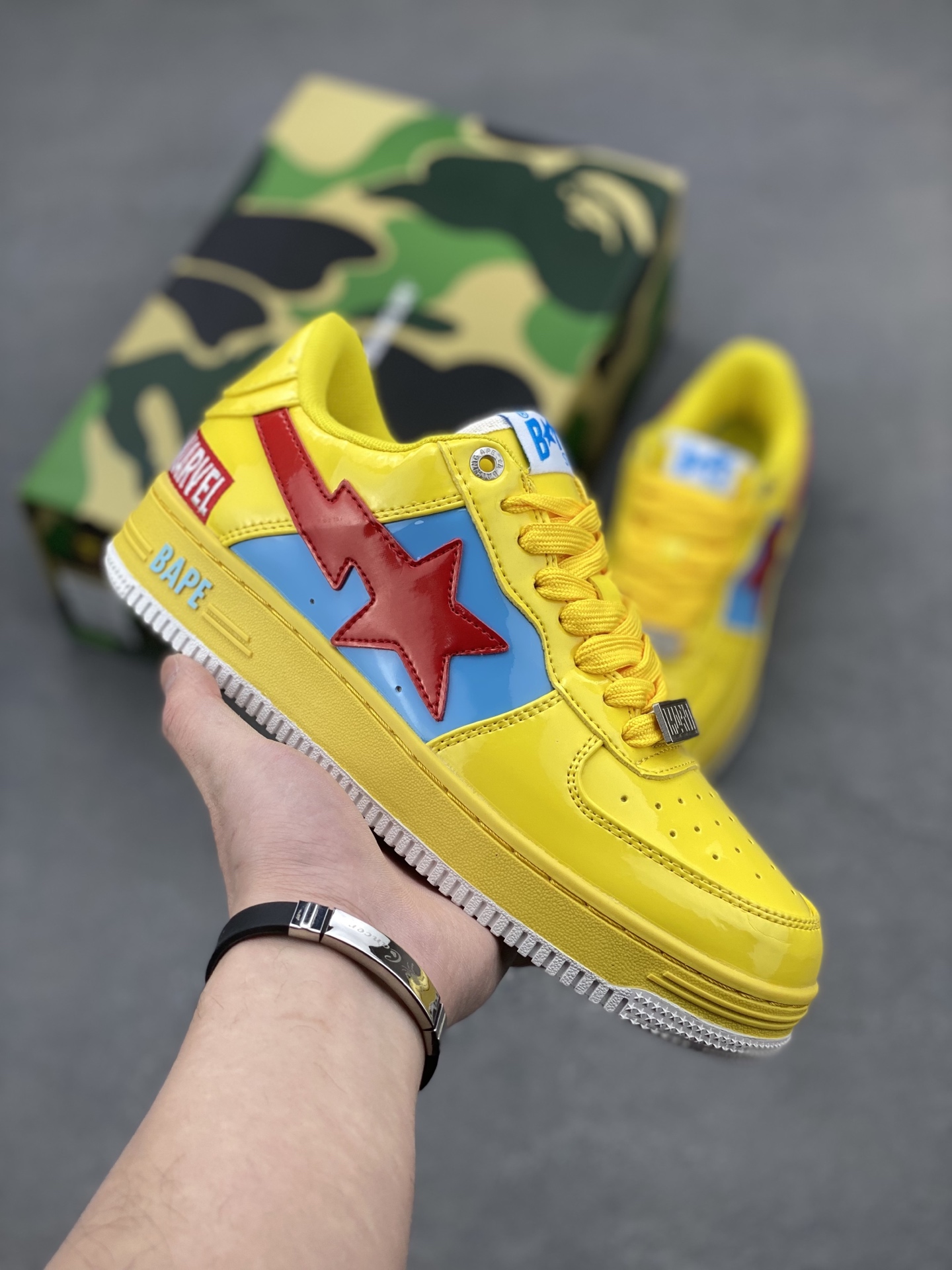 BAPE STA Marvel Yellow: Classic Street Style, Comfortable Athletic Shoes 2 i1742232021834 8406 0 0