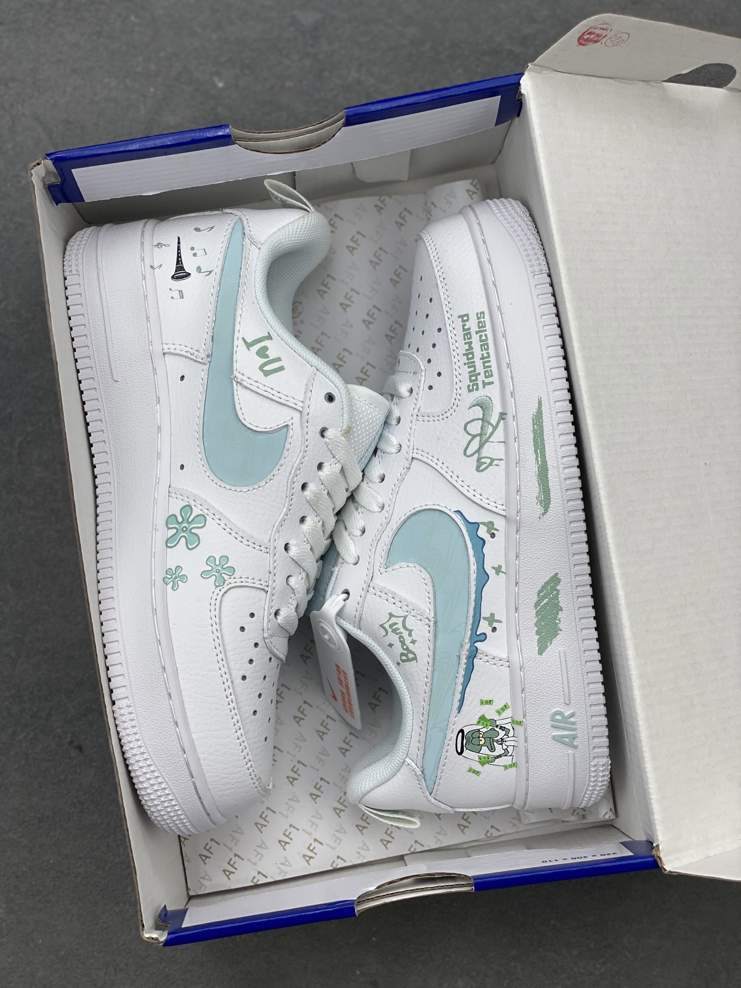 Nike Air Force 1 Low 'Squidward Tentacles' Custom Sneakers 10 i1742330061963 6466 0 8